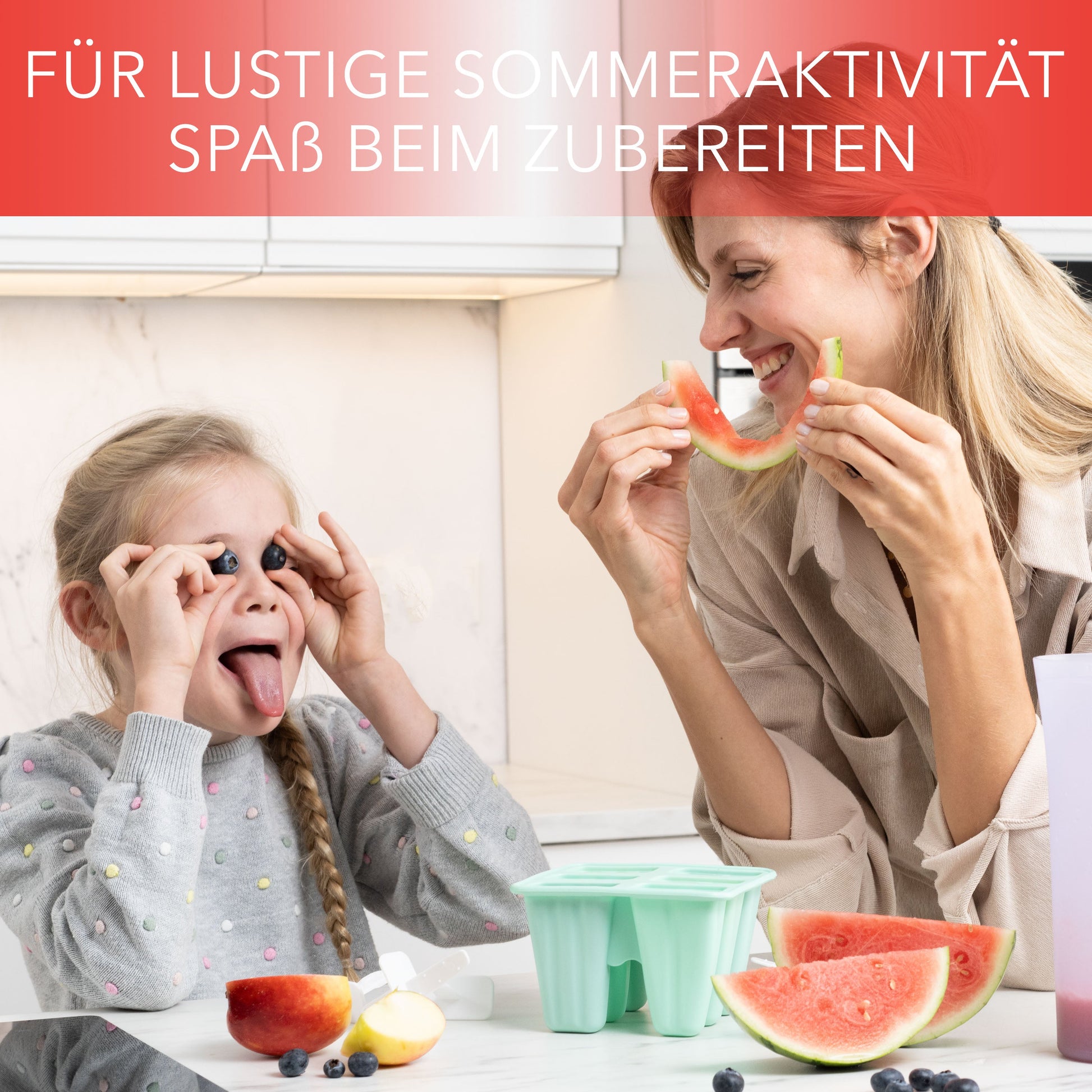 6-teiliges Set türkiser Silikon-Eisformen für leckere Eislutscher