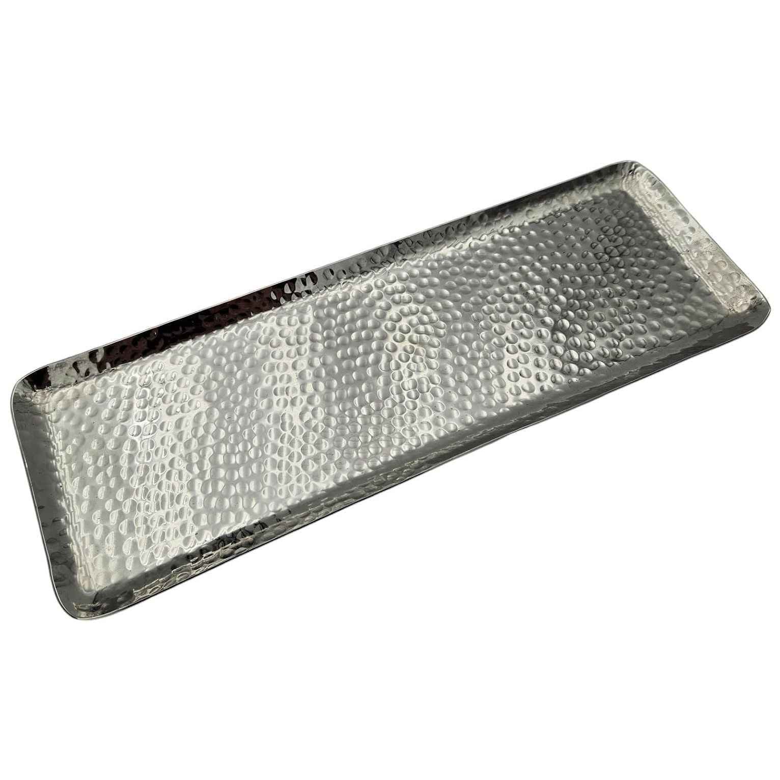 Dekotablett Dekoschale Metall silber Deko Tischdeko Schale Tablett 45 cm B-WARE
