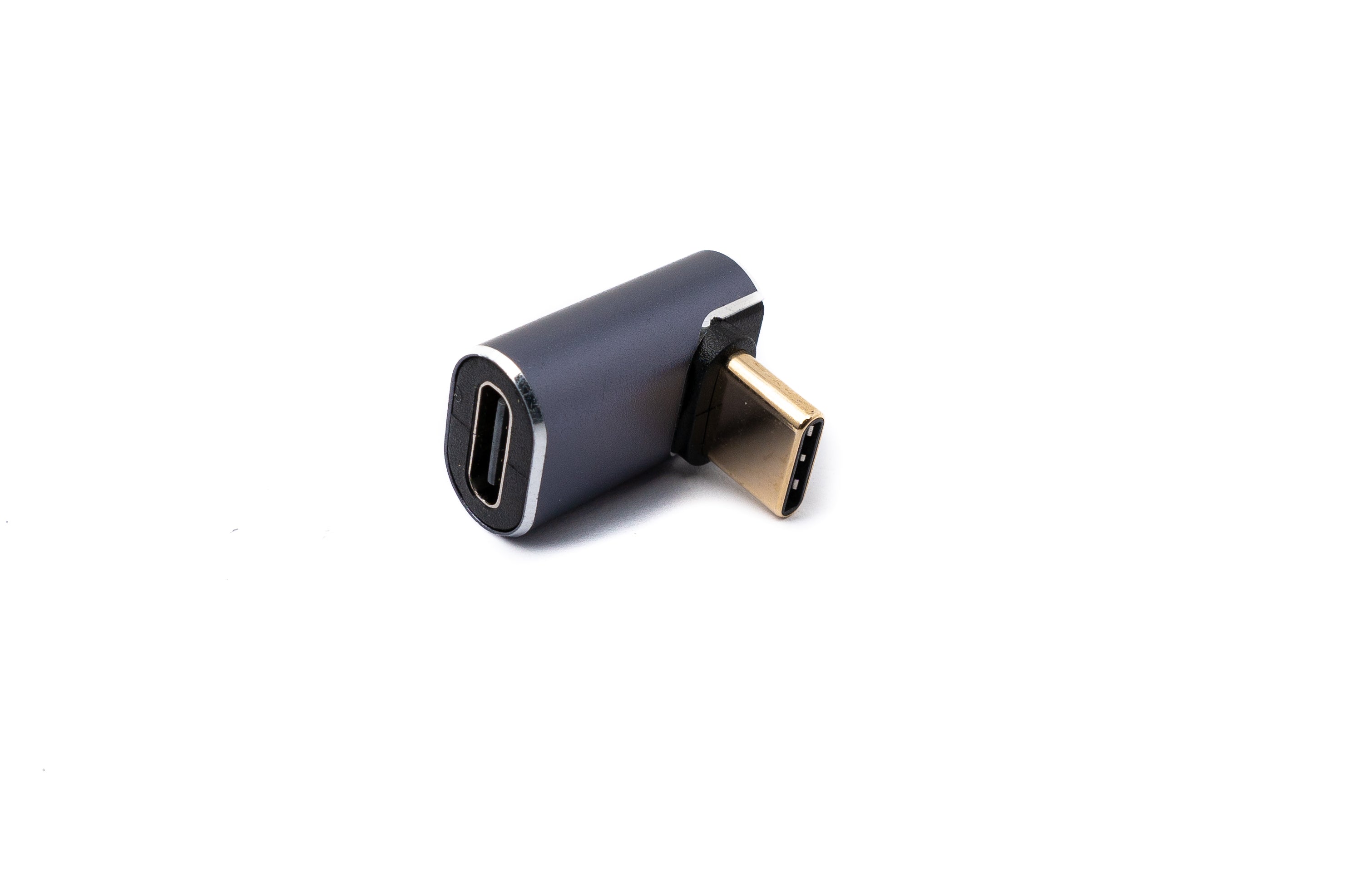 USB-C Adapter USB4 40 Gbit/s 240 W gewinkelt Aluminium grau 85856568 | SYSTEM-S