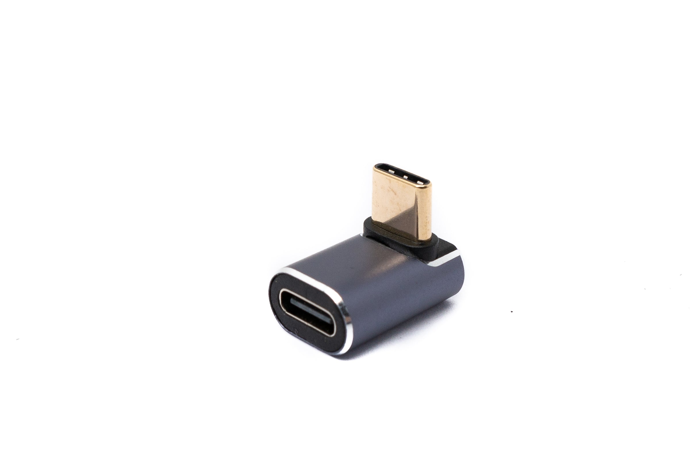 USB-C Adapter USB4 40 Gbit/s 240 W gewinkelt Aluminium grau 85856568 | SYSTEM-S