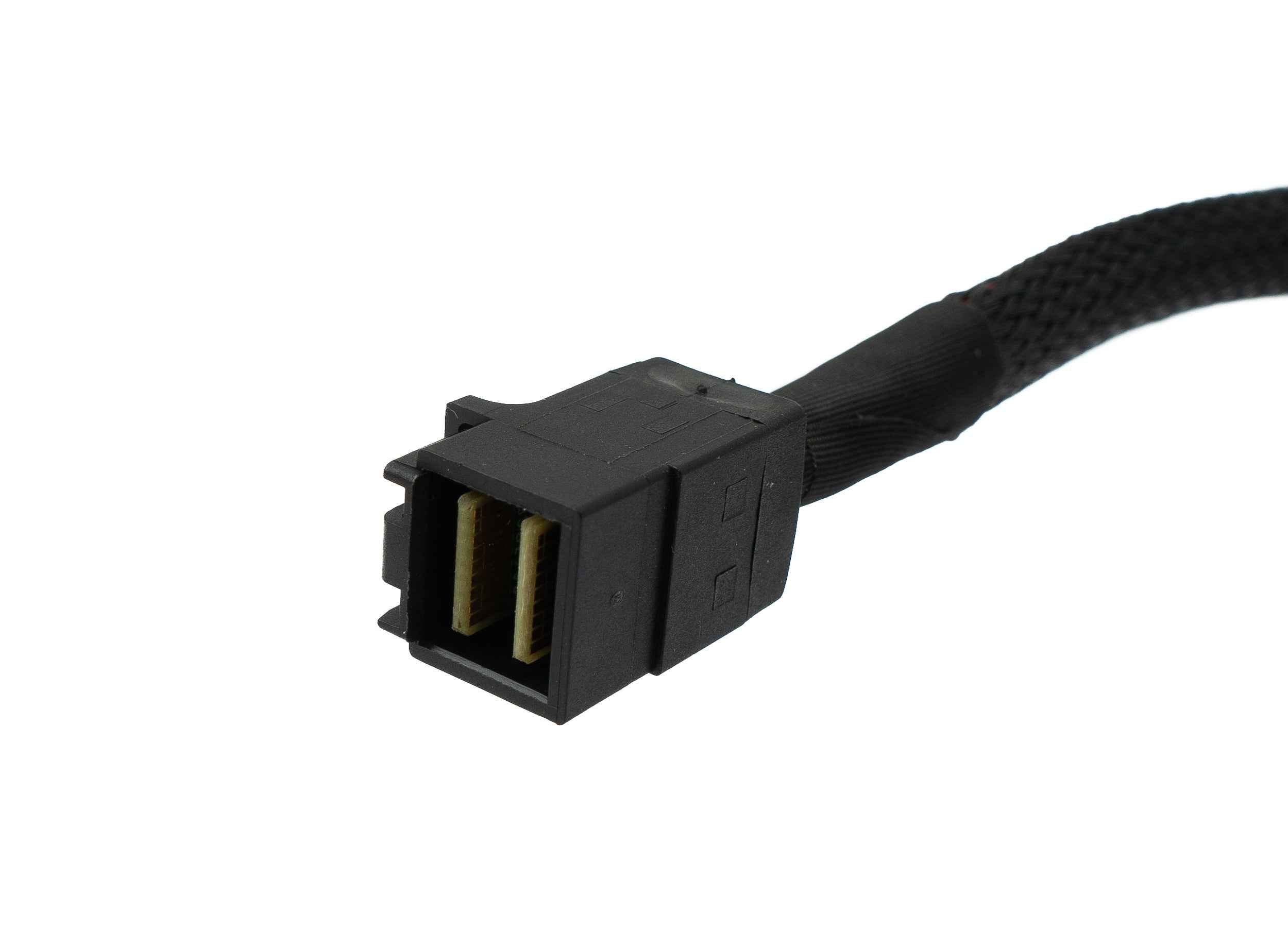SYSTEM-S SFF-8643 Kabel 50 cm Mini SAS HD Stecker zu Stecker High Density geflochten für Festplatte