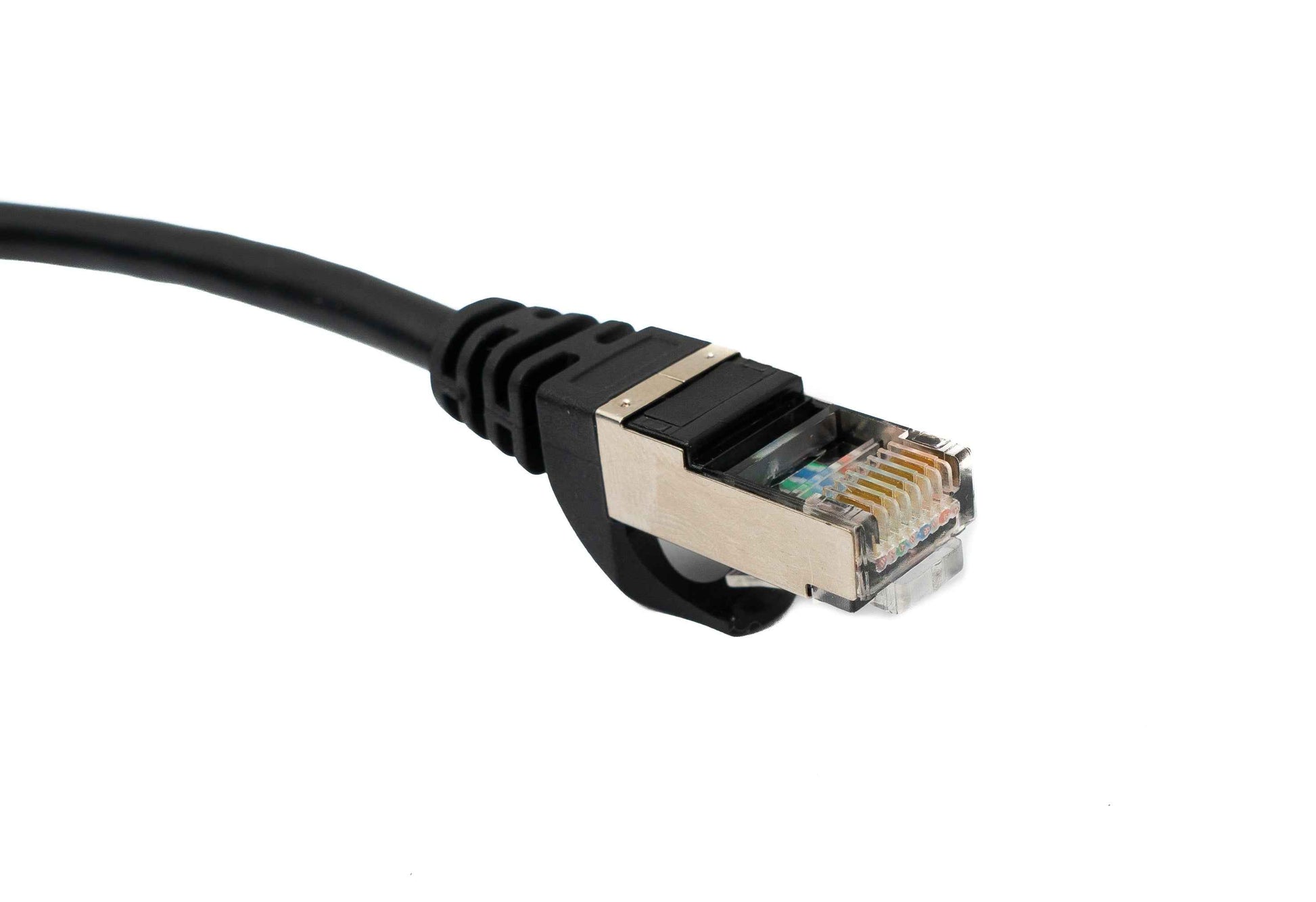 SYSTEM-S LAN Kabel 100 cm RJ45 Stecker zu Buchse Bulkhead Wasserfest Cat6