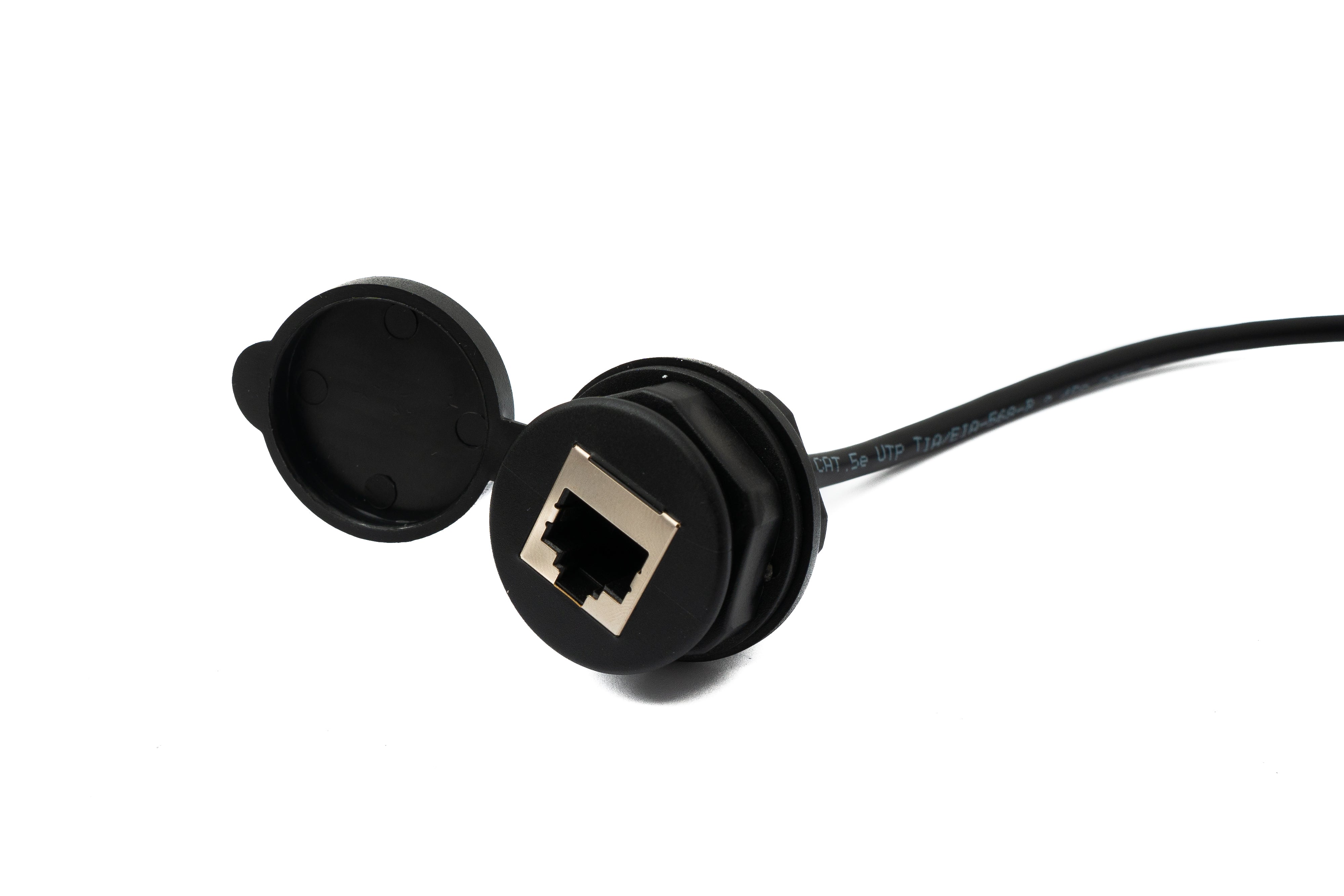 Anschlusskabel Cat6 RJ45 Stecker auf Buchse 100 cm wasserfest schwarz 85313642