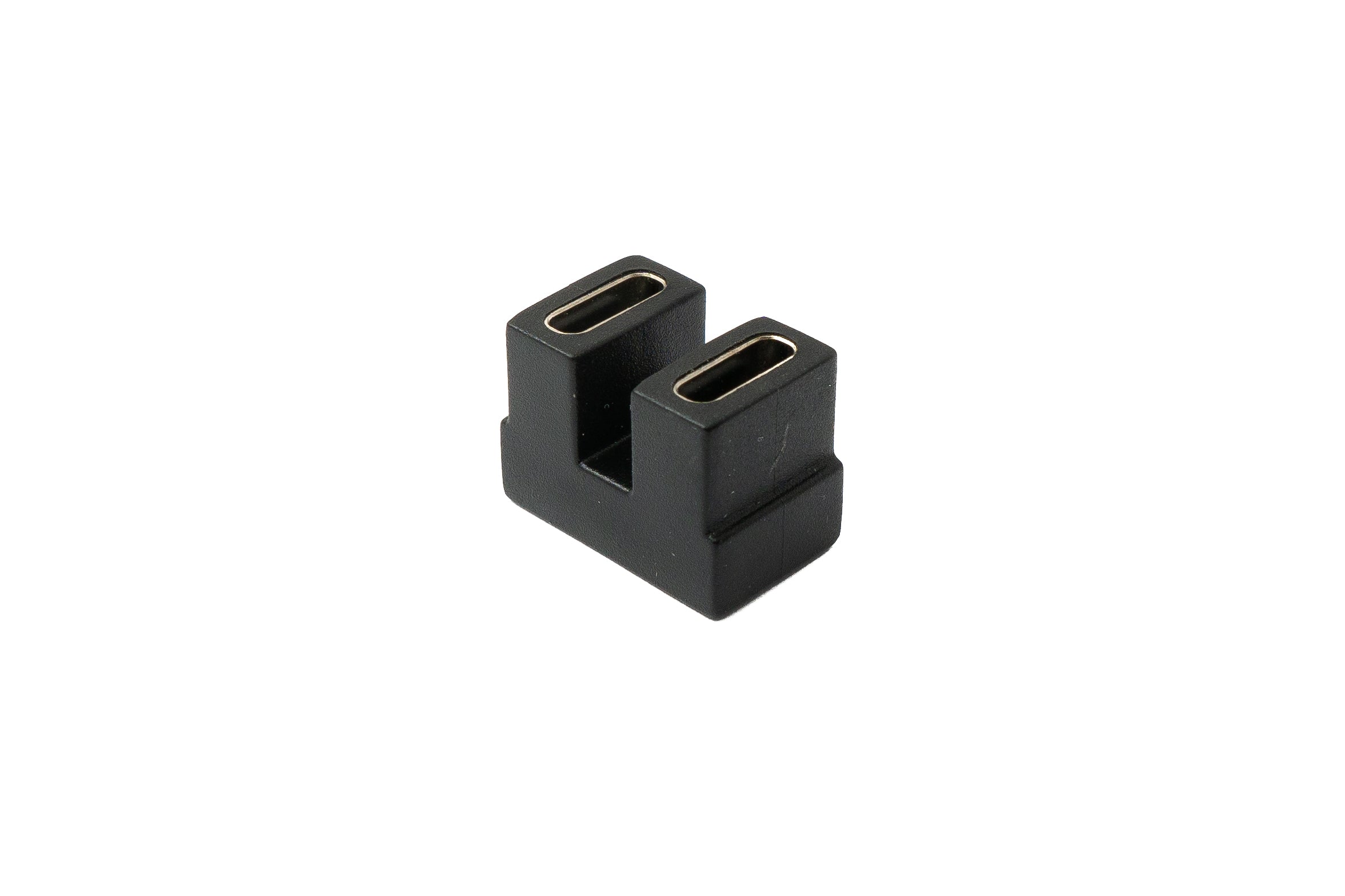 USB4 Typ C Adapter Buchse zu Buchse U-Turn 180° Winkel 40 Gbit/s schwarz