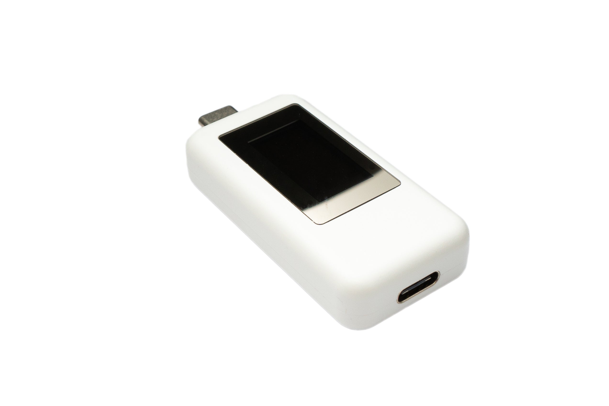 USB-Multimeter USB 3.1 Typ C Spannung Strom Leistung Messgerät weiß 6 cm