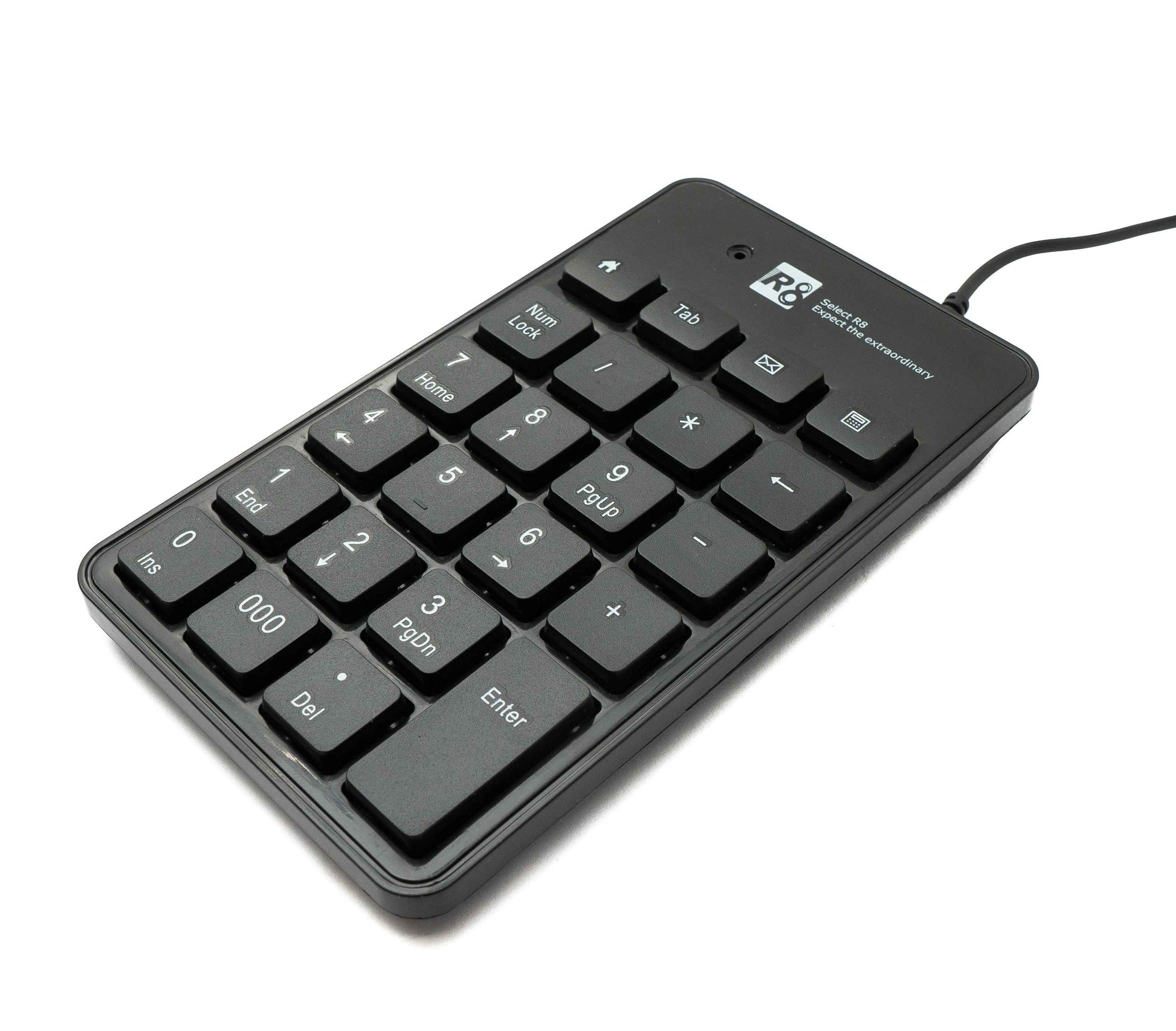 SYSTEM-S Numpad Ziffernblock 23 Tasten USB 2.0 Typ A ergonomisch Tastatur mit Zusatztasten
