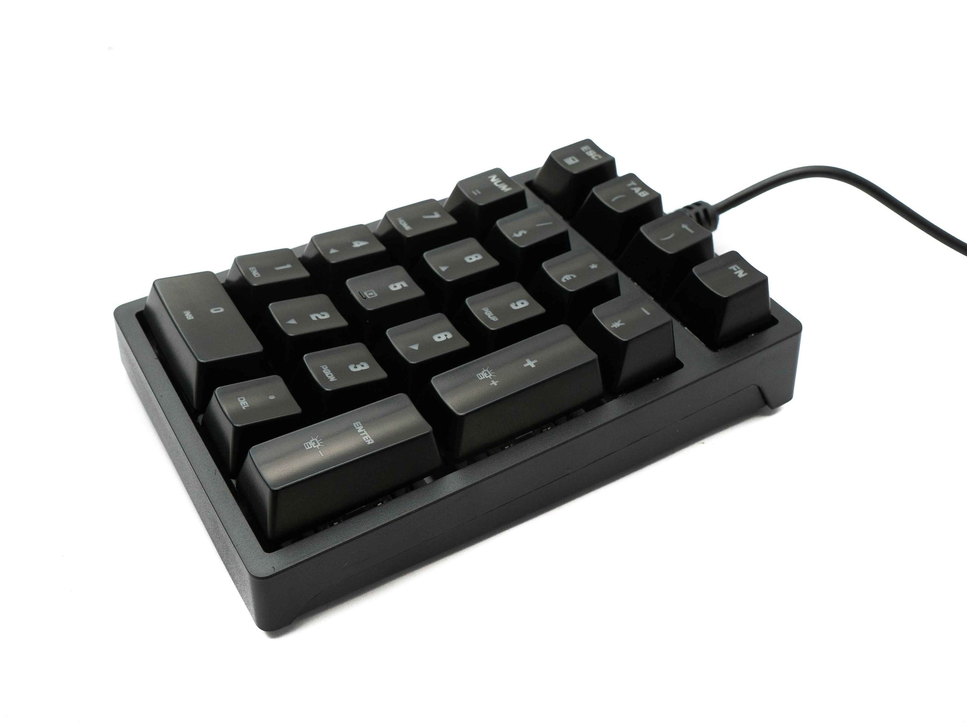 SYSTEM-S Numpad Ziffernblock 21 Tasten USB 2.0 Typ A mechanische Tastatur mit LED RGB Backlight