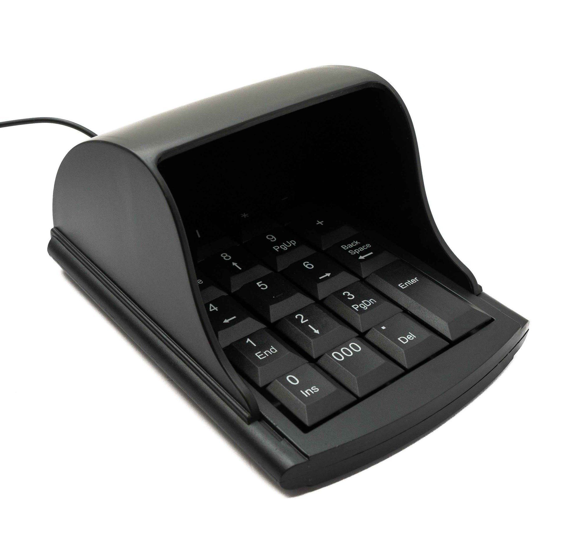 SYSTEM-S Numpad Ziffernblock Anti Peeping 19 Tasten USB 2.0 Typ A Tastatur mit Sichtschutz