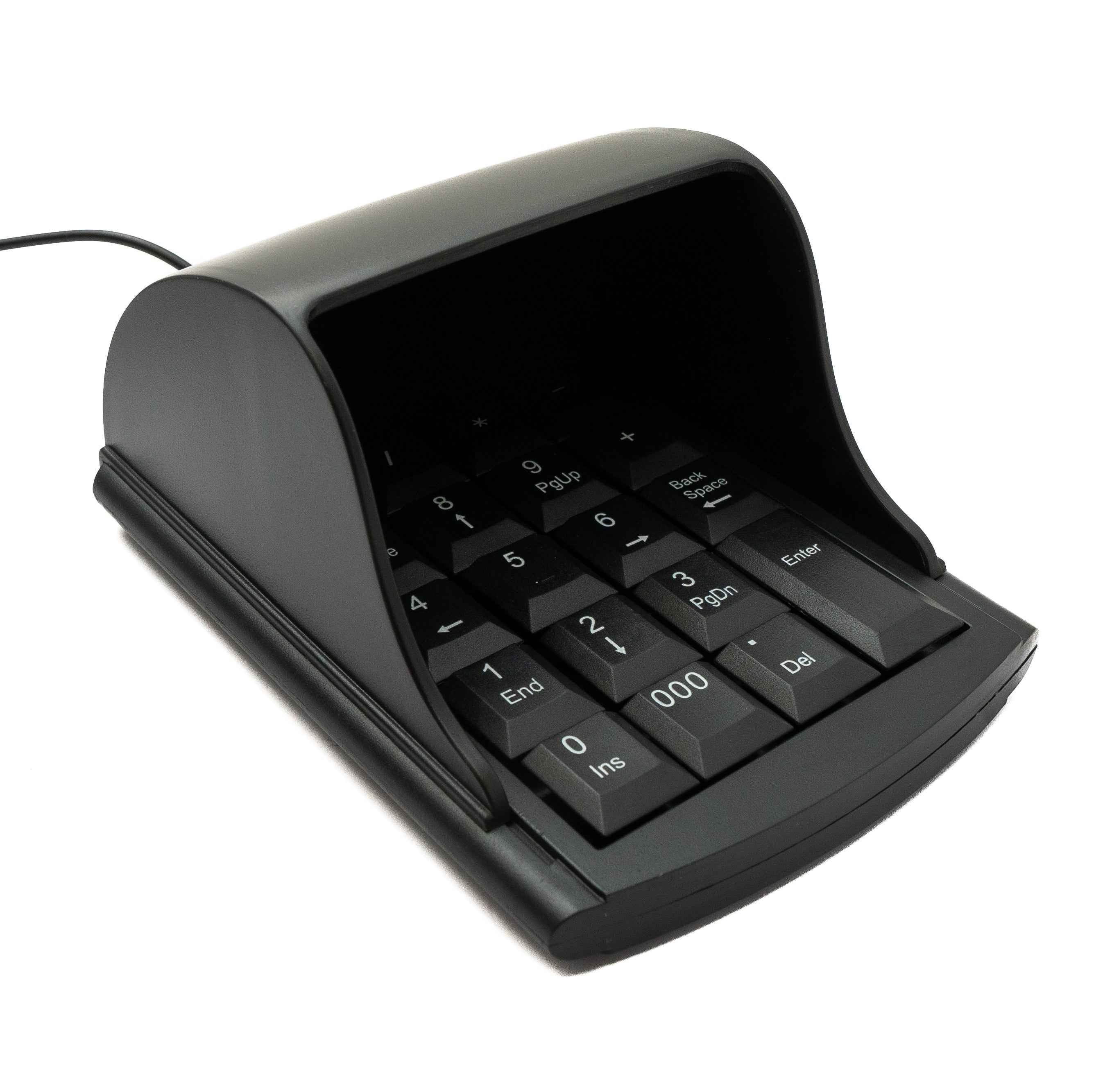 SYSTEM-S Numpad Ziffernblock Anti Peeping 19 Tasten USB 2.0 Typ A Tastatur mit Sichtschutz