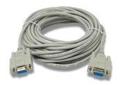 SYSTEM-S D Sub Nullmodem Kabel 10 m 9 Pin Buchse zu Buchse RS232 DB9 Adapter in Grau