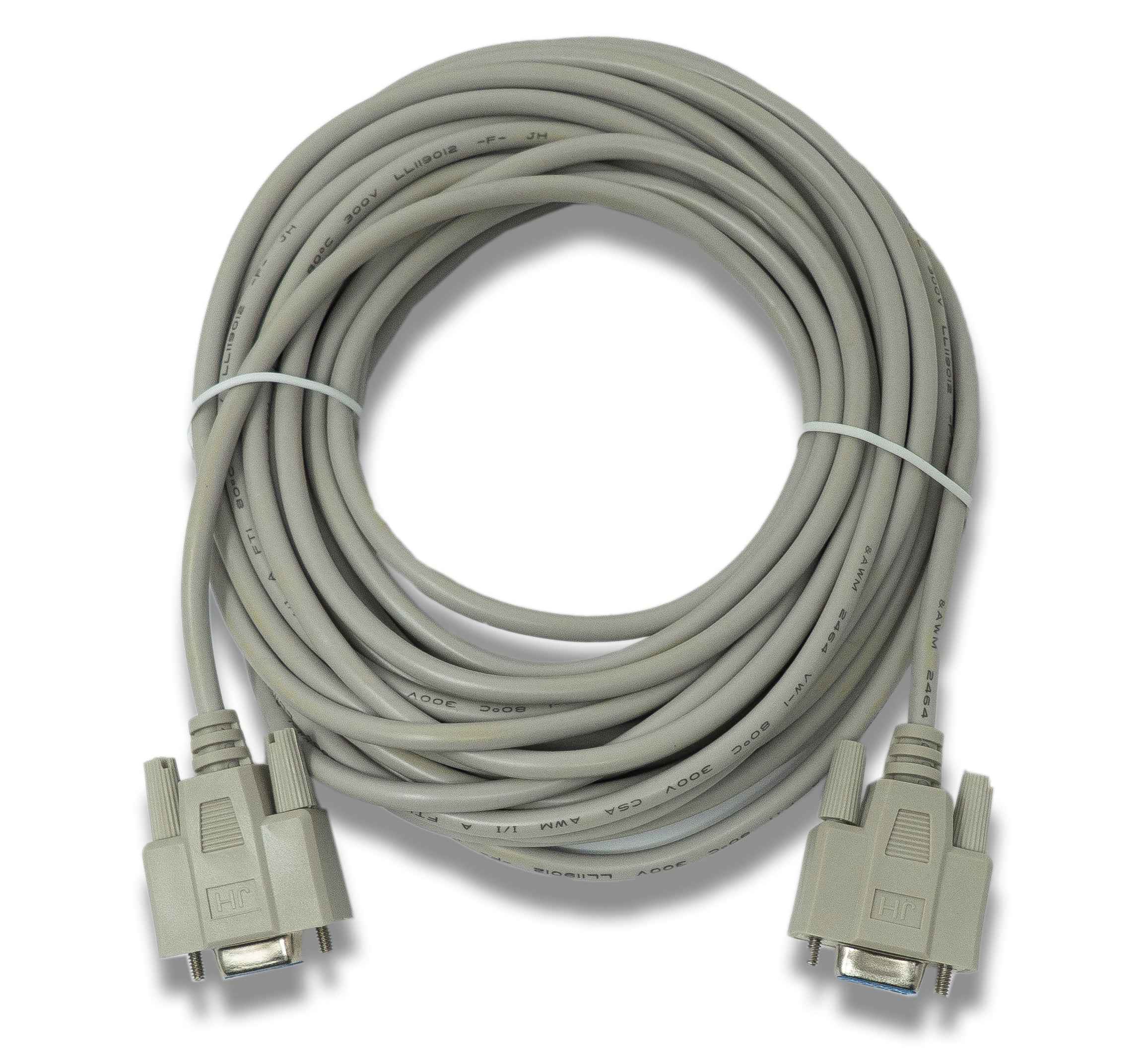 SYSTEM-S D Sub Nullmodem Kabel 10 m 9 Pin Buchse zu Buchse RS232 DB9 Adapter in Grau