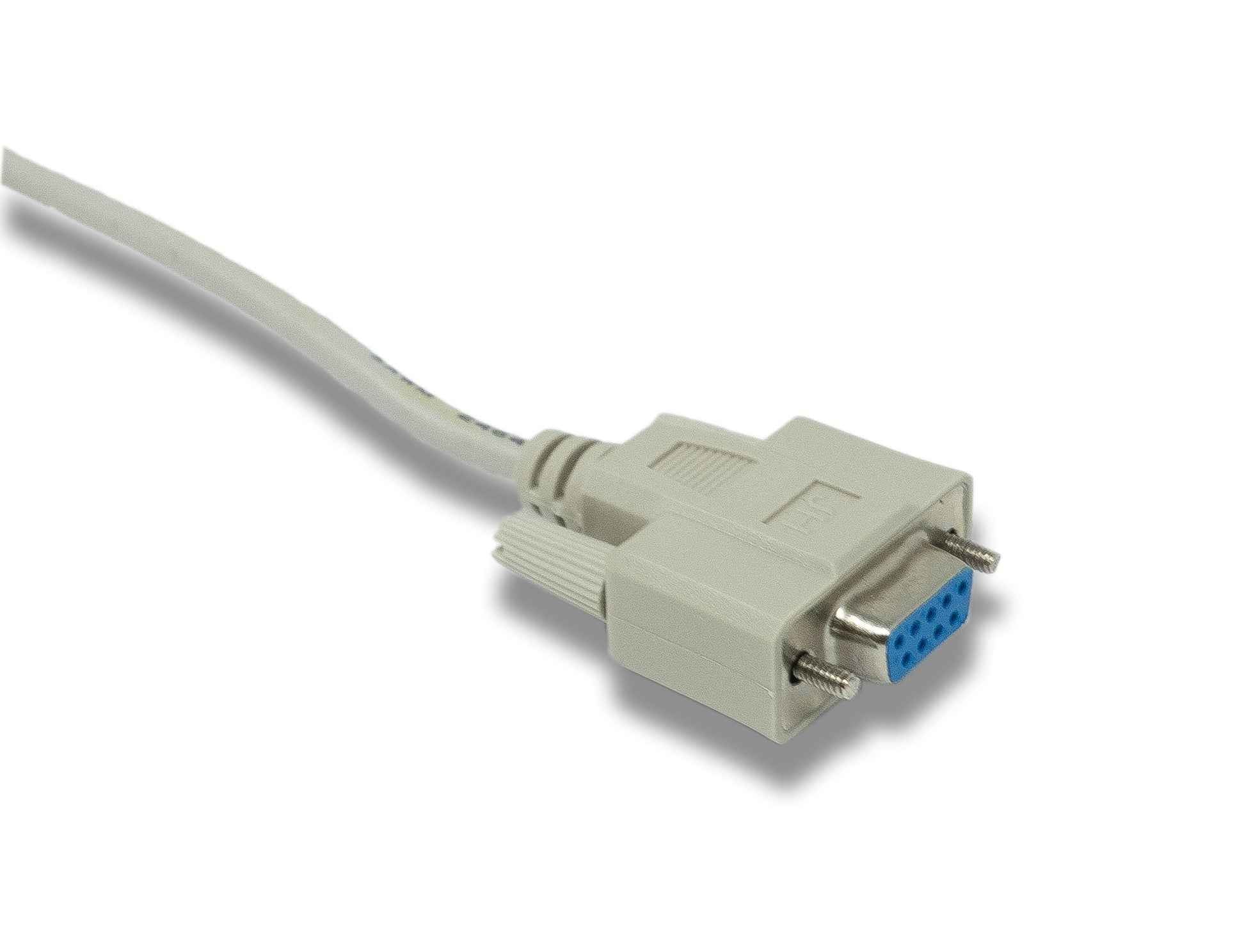 SYSTEM-S D Sub Nullmodem Kabel 10 m 9 Pin Buchse zu Buchse RS232 DB9 Adapter in Grau