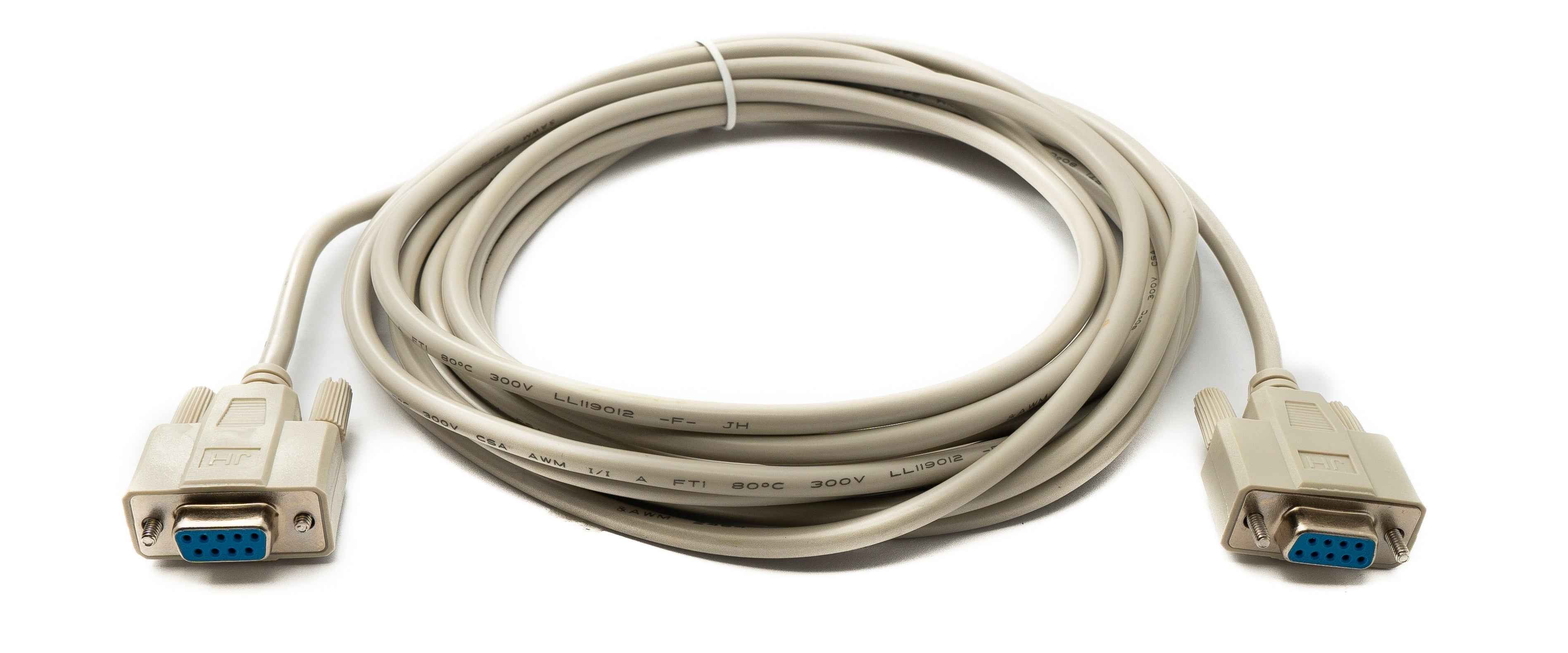 SYSTEM-S D Sub Kabel 5 m 9 Pin Buchse zu Buchse RS232 DB9 in Grau