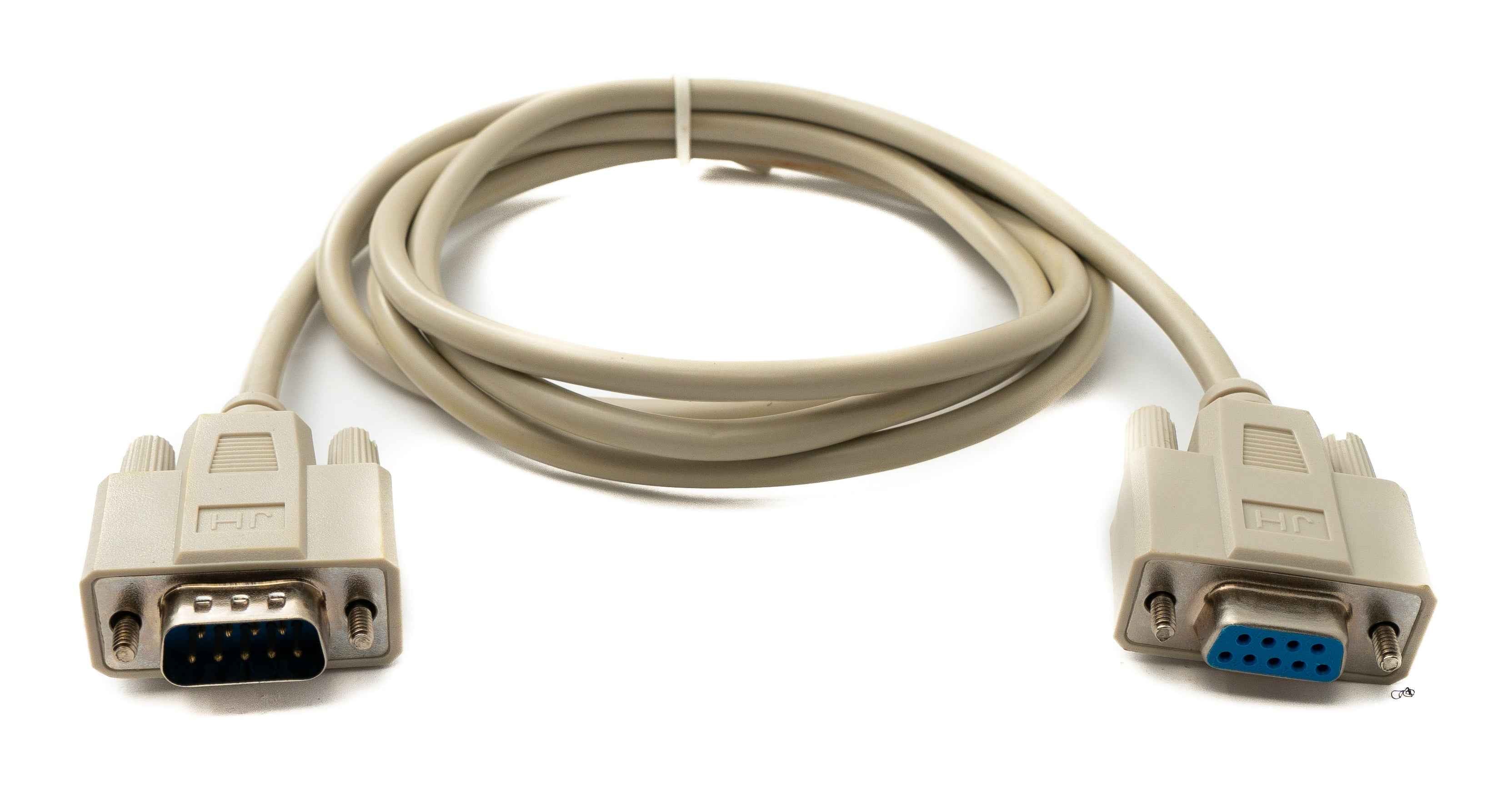 SYSTEM-S D Sub Kabel 150 cm 9 Pin Stecker zu Buchse RS232 DB9 in Grau