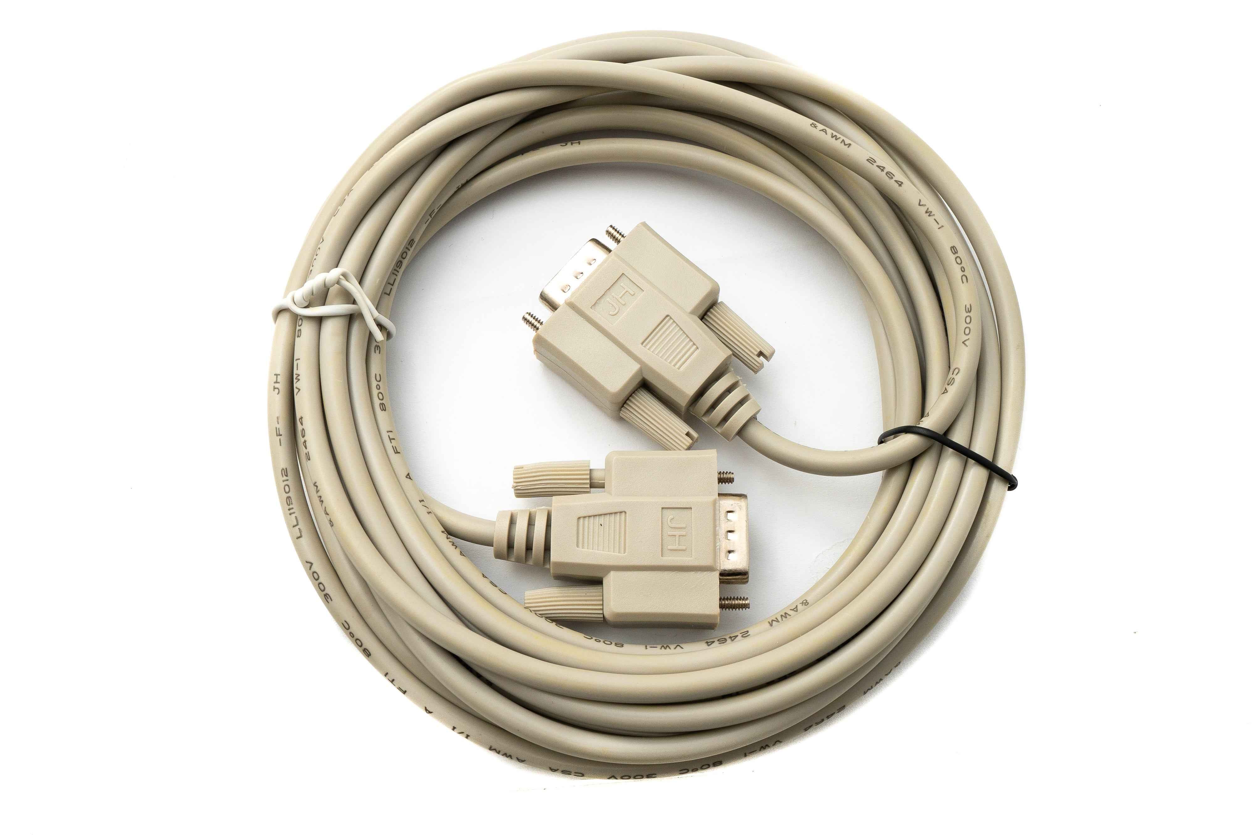 SYSTEM-S D Sub Kabel 5 m 9 Pin Stecker zu Stecker RS232 DB9 in Grau