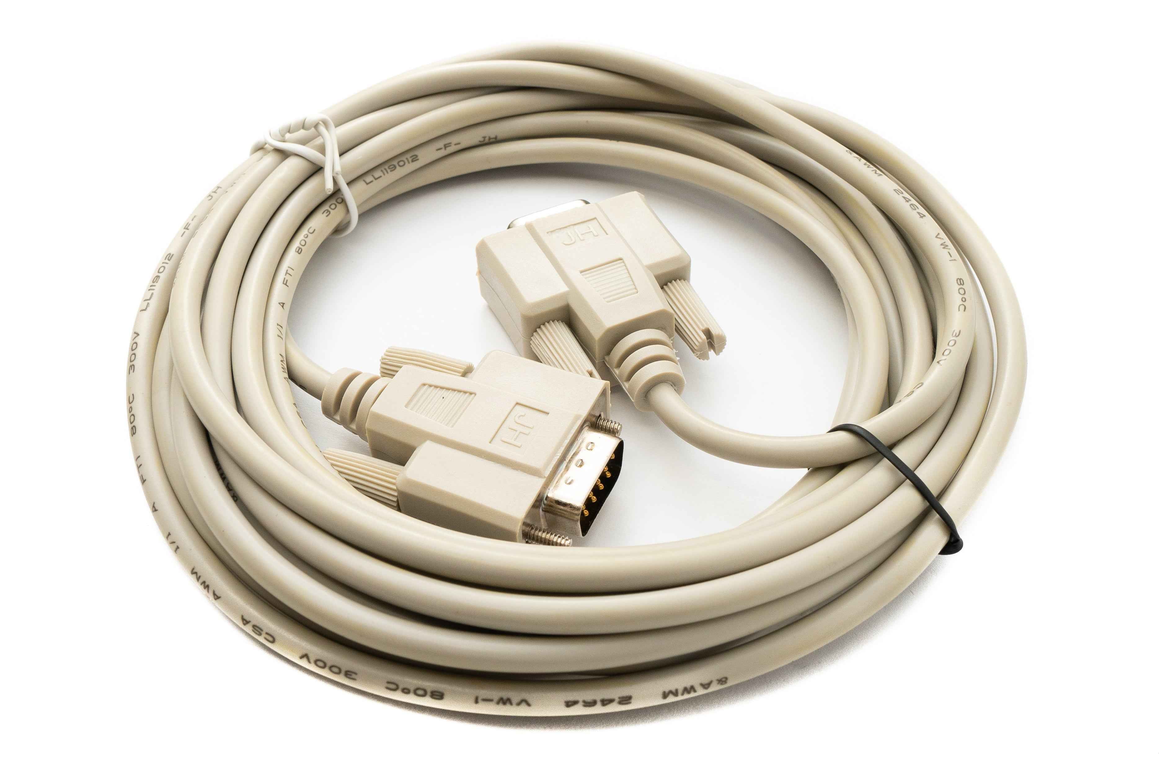SYSTEM-S D Sub Kabel 5 m 9 Pin Stecker zu Stecker RS232 DB9 in Grau