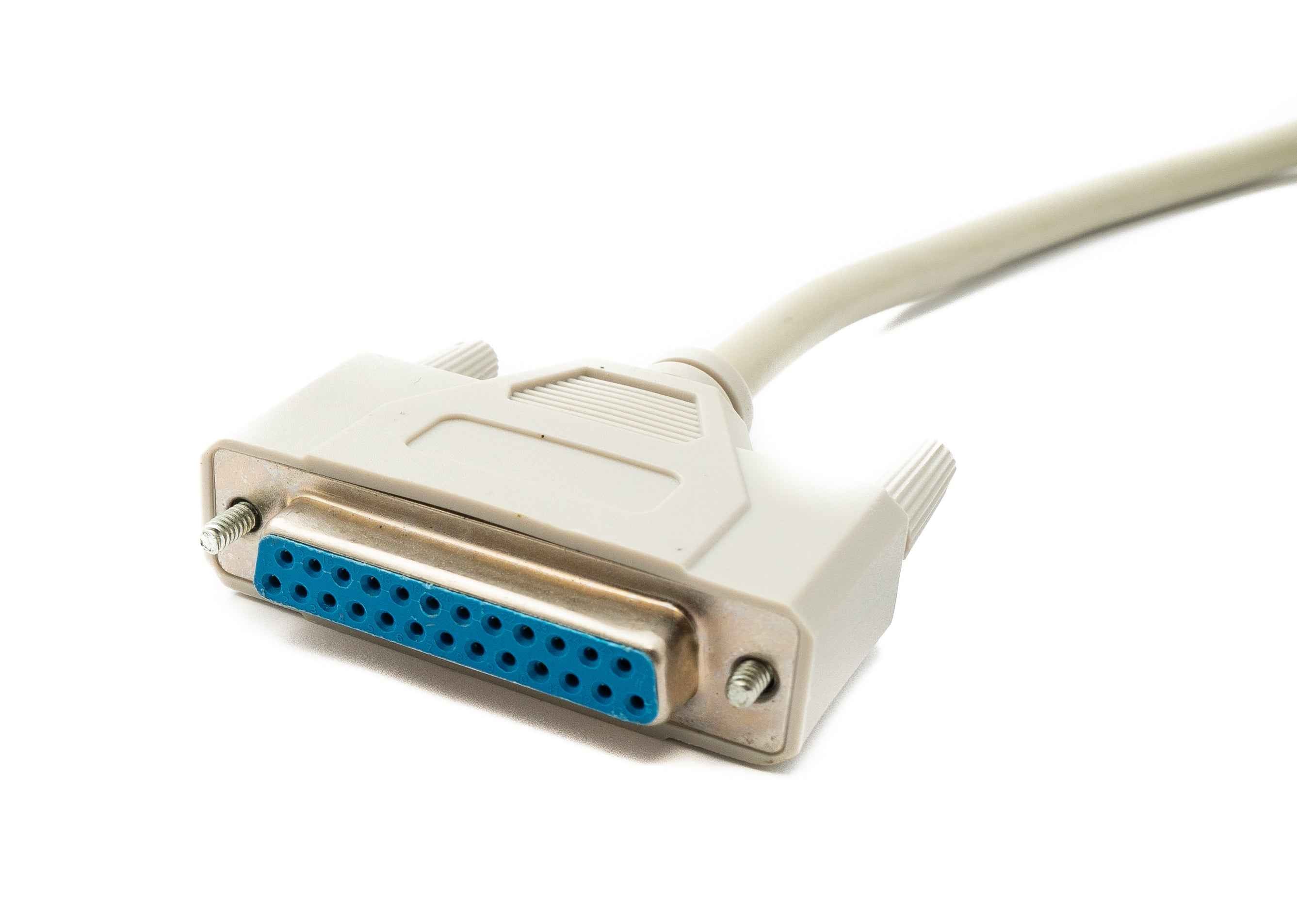 SYSTEM-S D Sub Kabel 150 cm 25 Pin Stecker zu Buchse RS530 DB25 in Grau