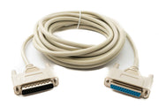 SYSTEM-S D Sub Kabel 5 m 25 Pin Stecker zu Buchse RS530 DB25 in Grau