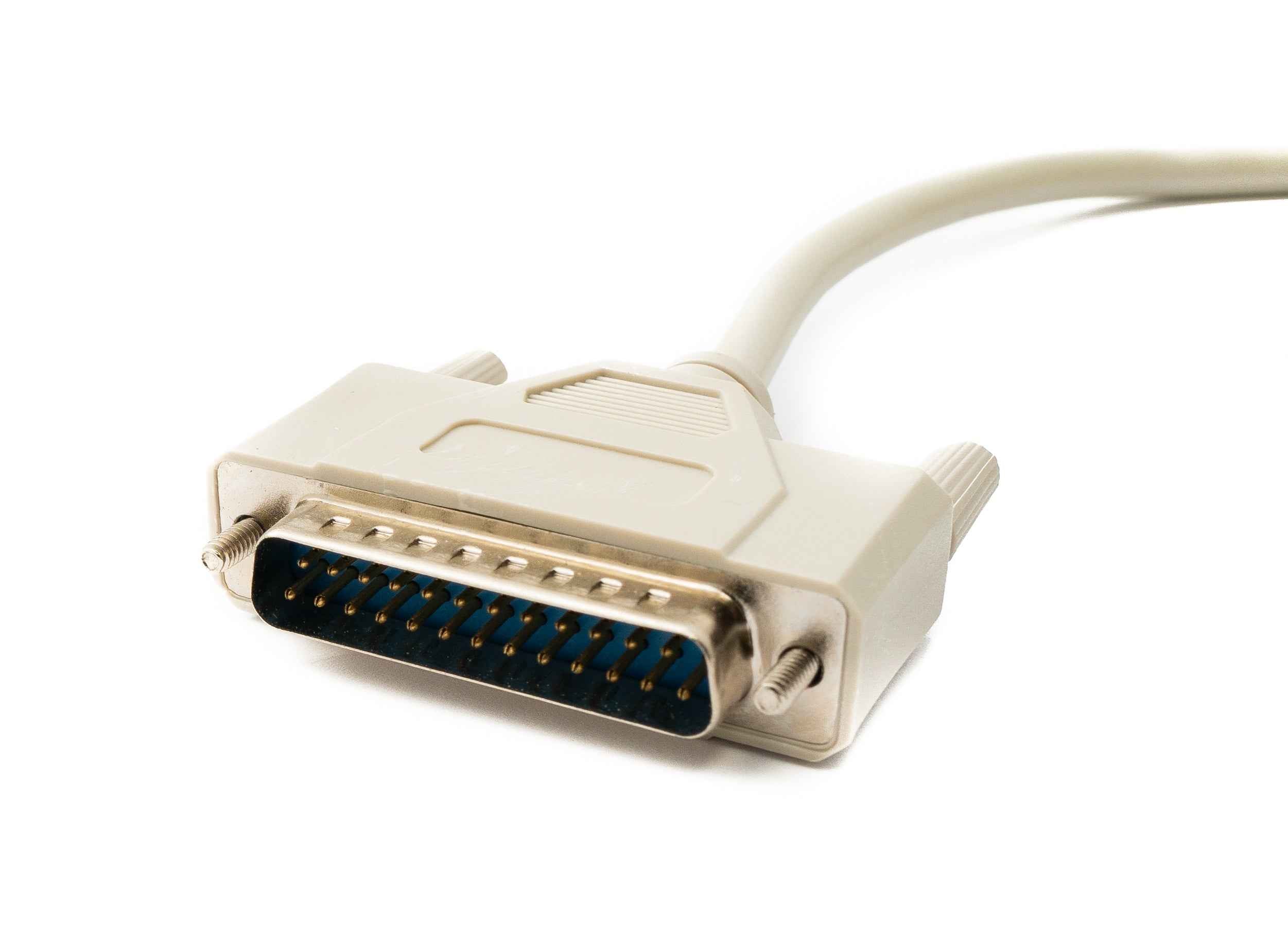 SYSTEM-S D Sub Kabel 3 m 25 Pin Stecker zu Buchse RS530 DB25 in Grau