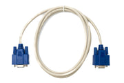 SYSTEM-S D Sub Nullmodem Kabel 150 cm 9 Pin Stecker zu Stecker RS232 in Grau