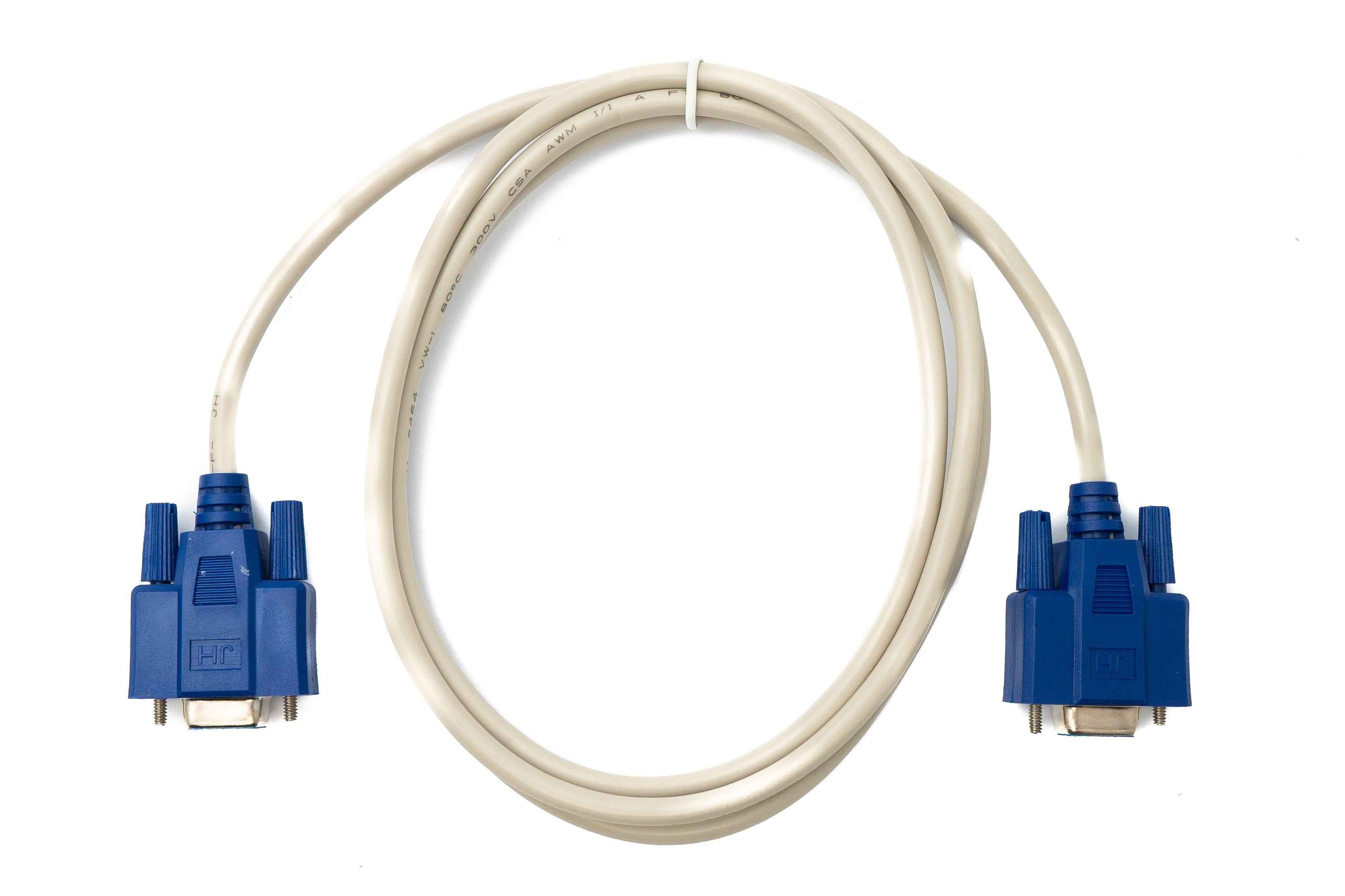 SYSTEM-S D Sub Nullmodem Kabel 150 cm 9 Pin Stecker zu Stecker RS232 in Grau