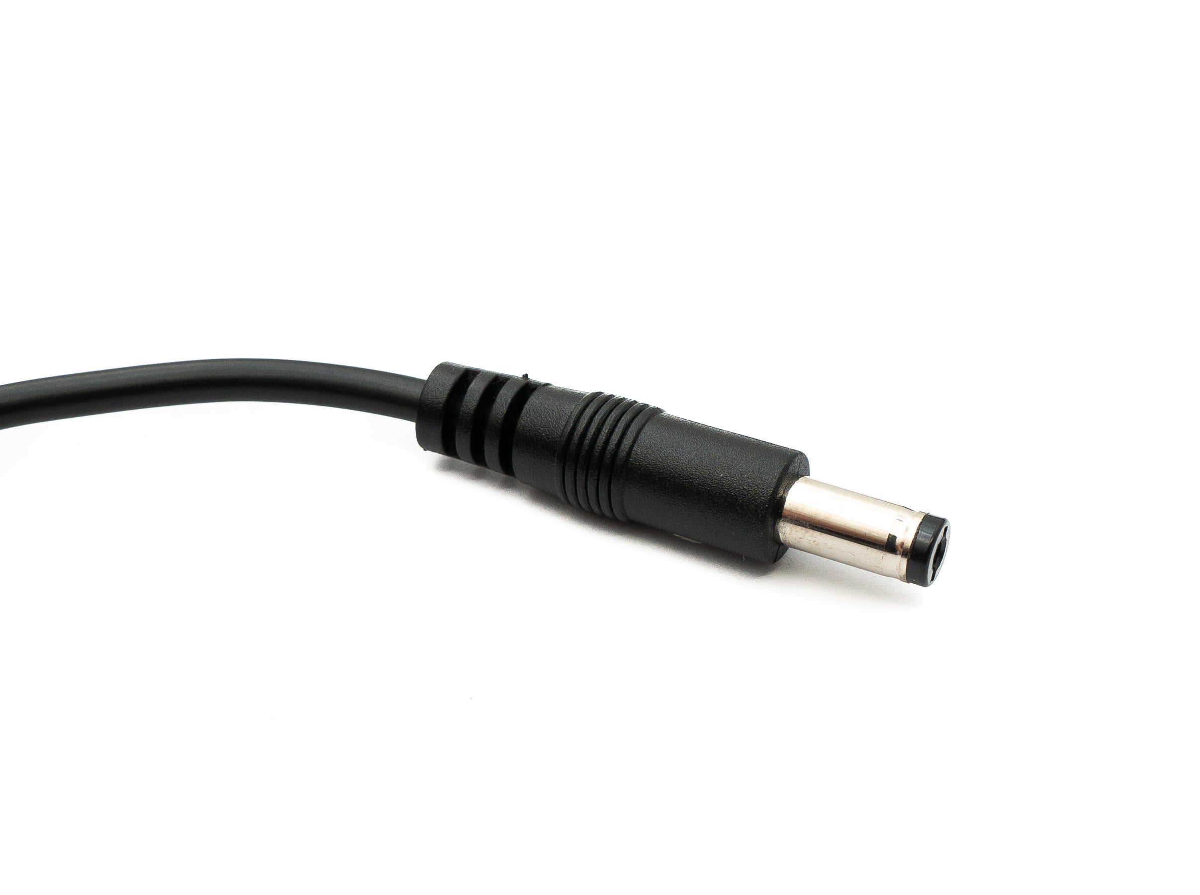 DC Kabel 20 cm 24V 5,5 x 2,5 Stecker zu Buchse mit Schalter schwarz | System-S