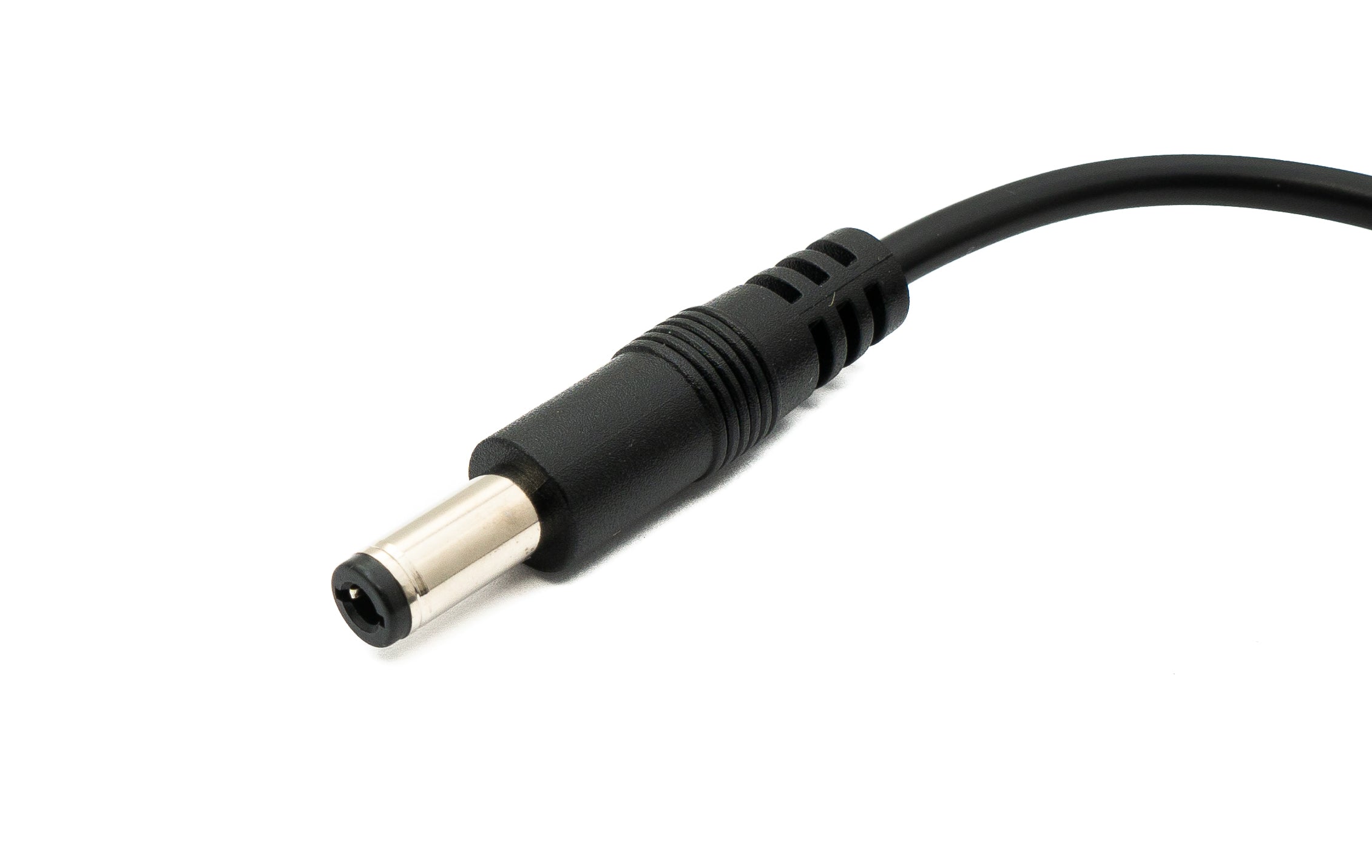 DC Kabel 20 cm 24V 5,5 x 2,1 Stecker zu Buchse mit Schalter schwarz | System-S