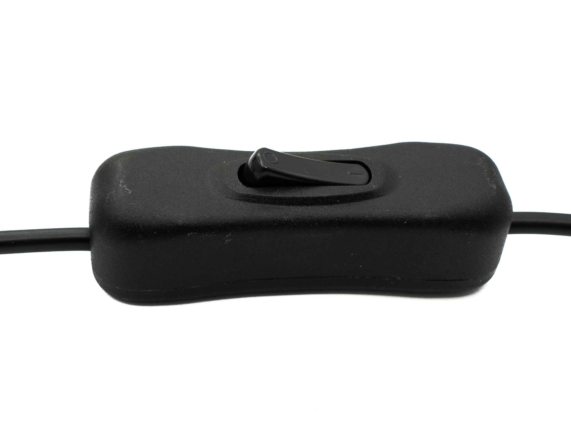 SYSTEM-S DC Kabel 20 cm 24V 5,5 x 2,1 Stecker zu Buchse Schalter in Schwarz
