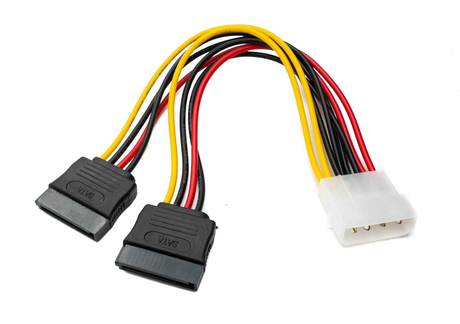 SYSTEM-S SATA Y Kabel 20 cm 2x 15Pin Buchse zu IDE 4Pin Molex Buchse Adapter für Festplatte Laufwerke