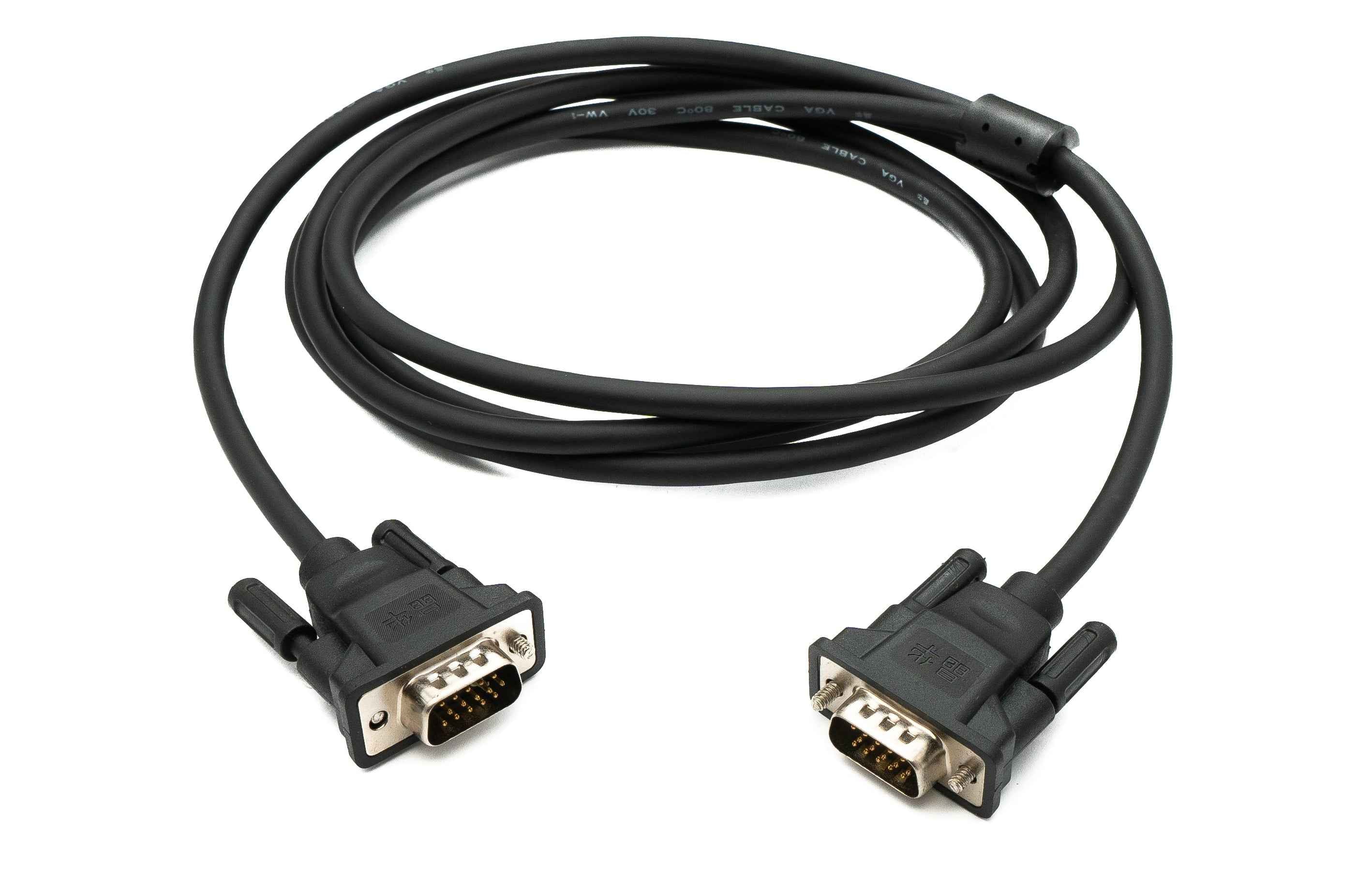 SYSTEM-S VGA Kabel 2 m HD15 Stecker zu Stecker Panel Mount Schraube DSub 15pin