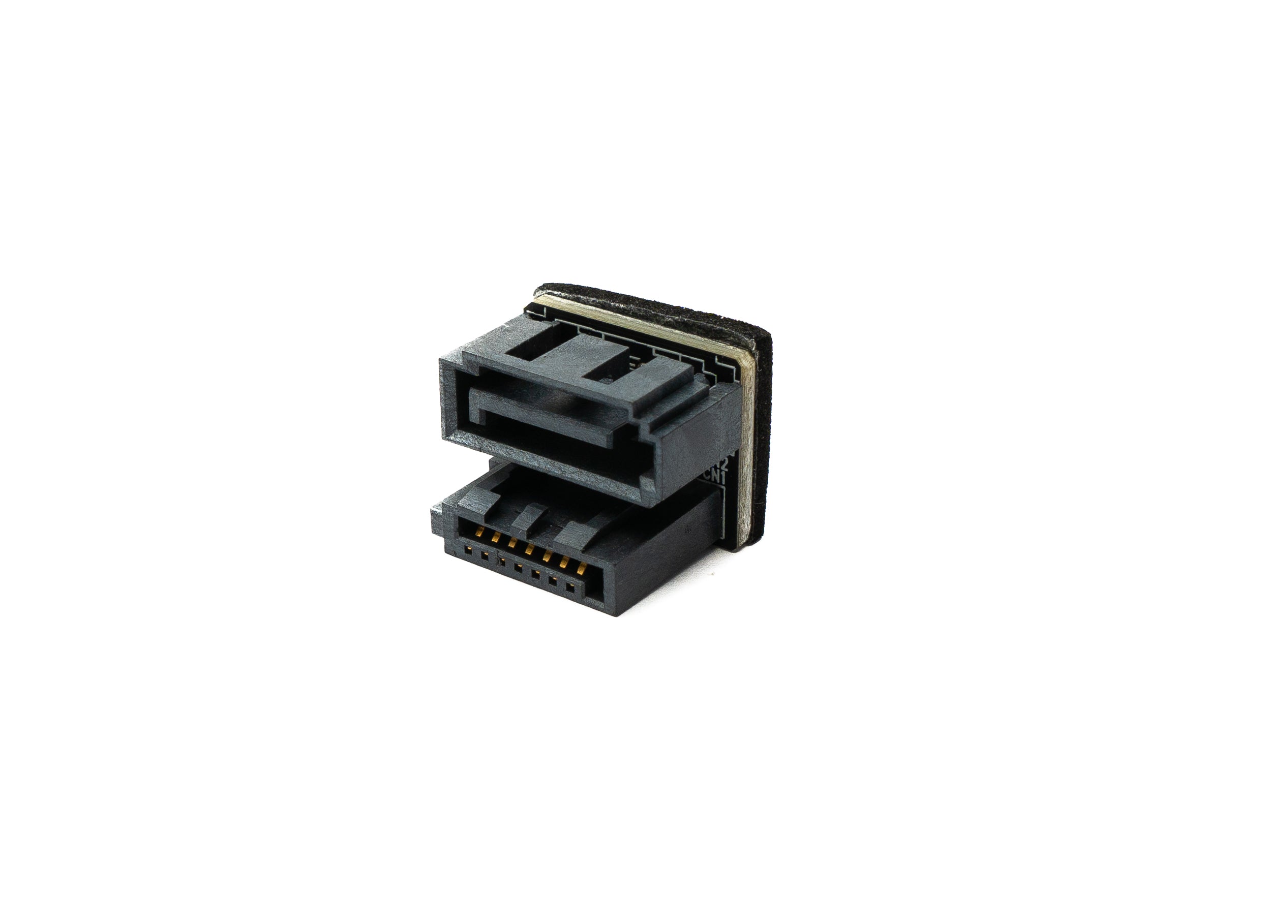 SATA Adapter 7Pin Buchse auf Stecker 180° U-Turn Winkel schwarz 1,5 cm