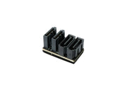 SATA-Adapter 2x 7Pin Buchse zu 2x Stecker 180° U-Turn Winkel schwarz 1,5 cm