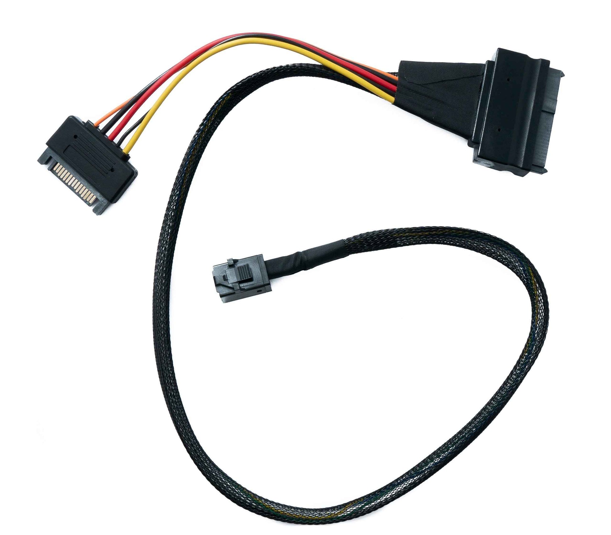 SYSTEM-S SFF-8643 auf U.2 SFF-8639 NVMe Kabel – 54 cm Passend für NVMe-SSDs mit U.2 Anschluss