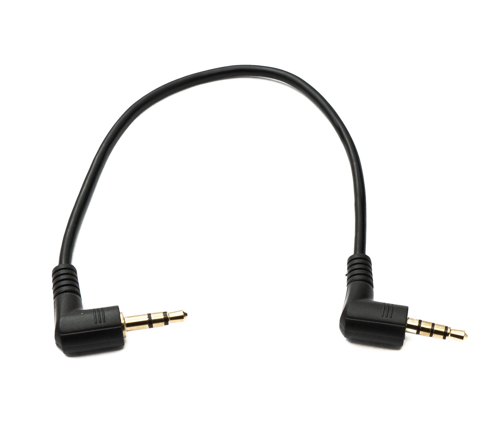 Audiokabel 3,5 mm 4-polig auf 3-polig 20 cm gewinkelt schwarz 86907634