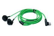 SYSTEM-S Stereo In Ear Kopfhörer USB 3.1 Typ C Stecker 120 cm mit Lautstärkeregler in Grün
