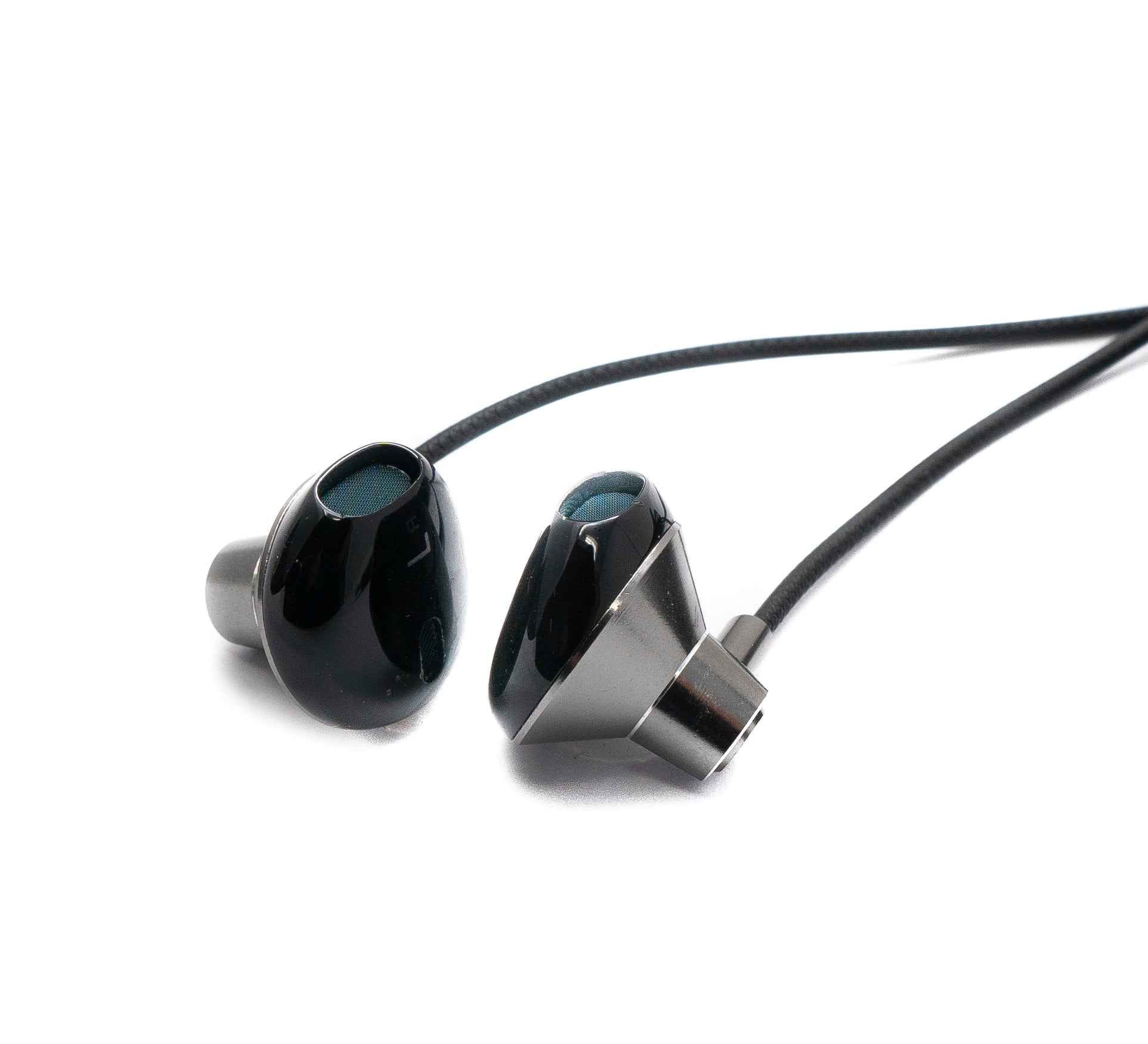 SYSTEM-S Stereo In Ear Noise Cancelling Kopfhörer 2 m USB 2.0 Lautstärkeregler Mikrofon Tasche Grau