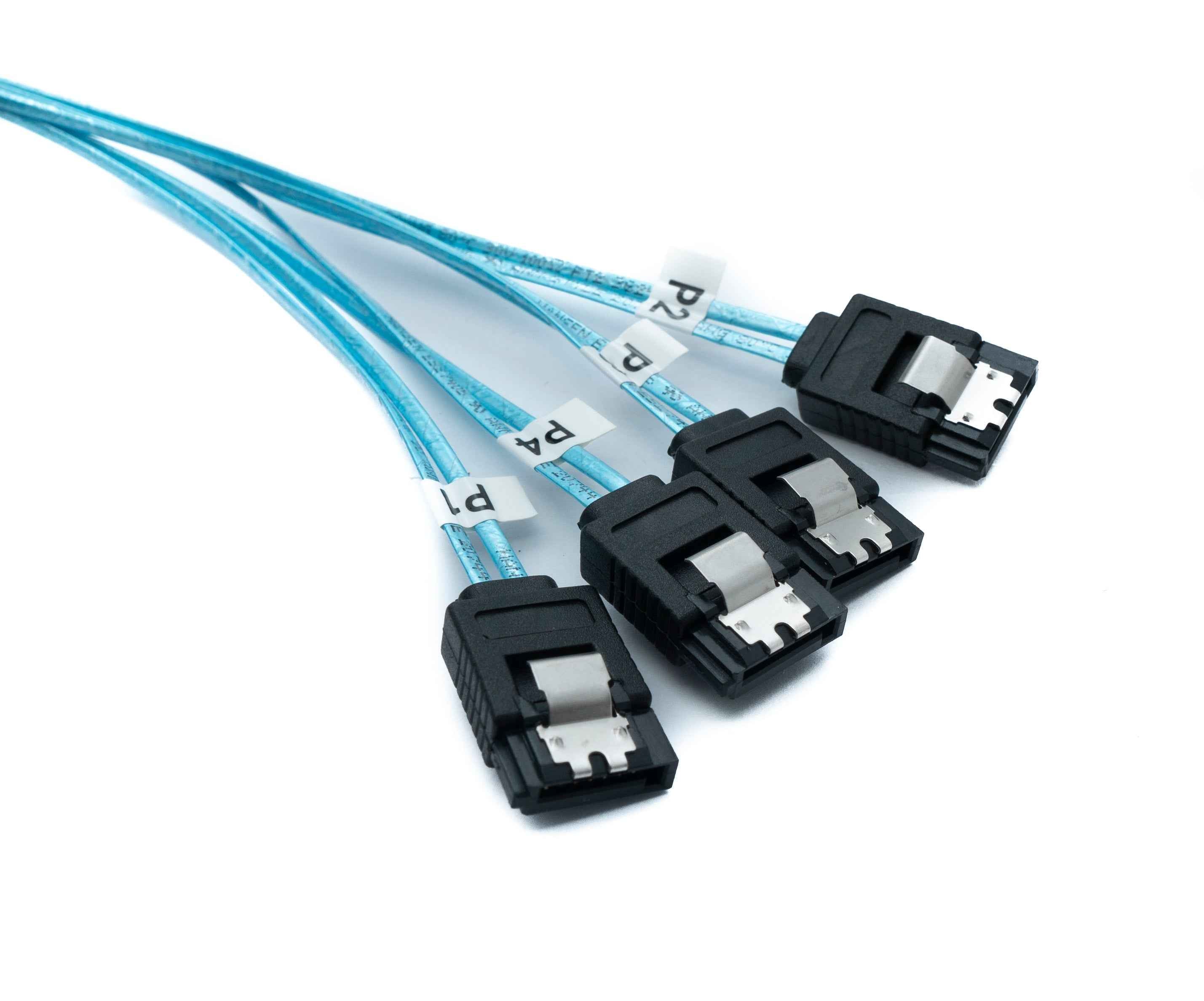 SYSTEM-S SFF-8087 Kabel 50 cm Mini SAS 36 Pin zu 4x SATA 7 Pin für RAID Festplatte Motherboard