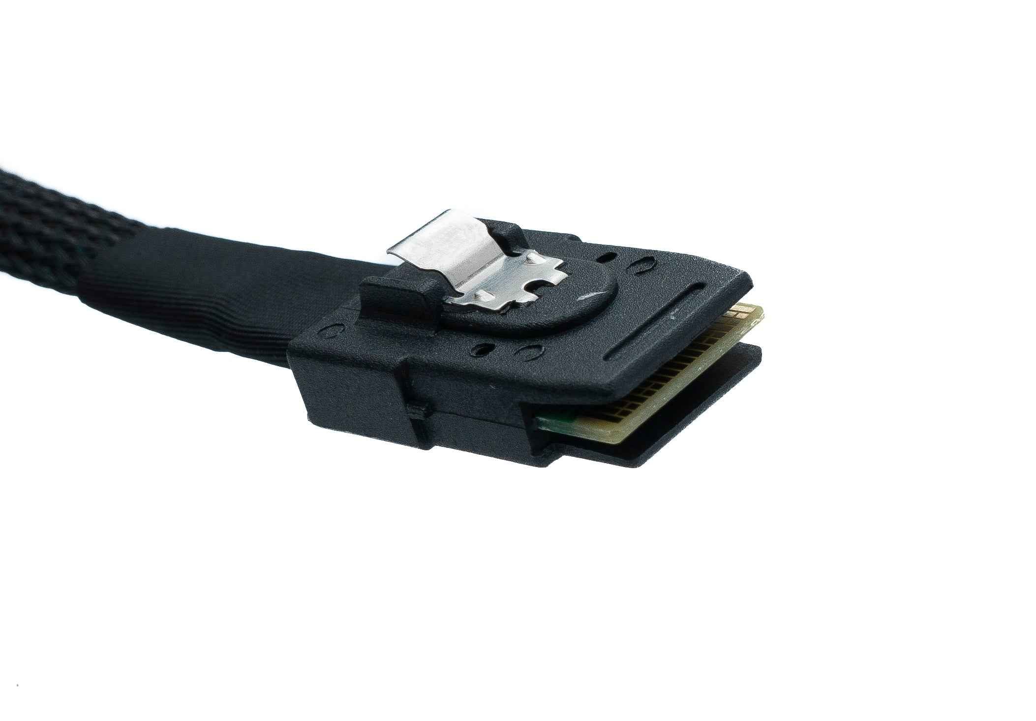 SYSTEM-S SFF-8087 Kabel 100 cm Mini SAS 36 Pin zu 4x SATA 7 Pin Winkel für RAID Festplatte Motherboard