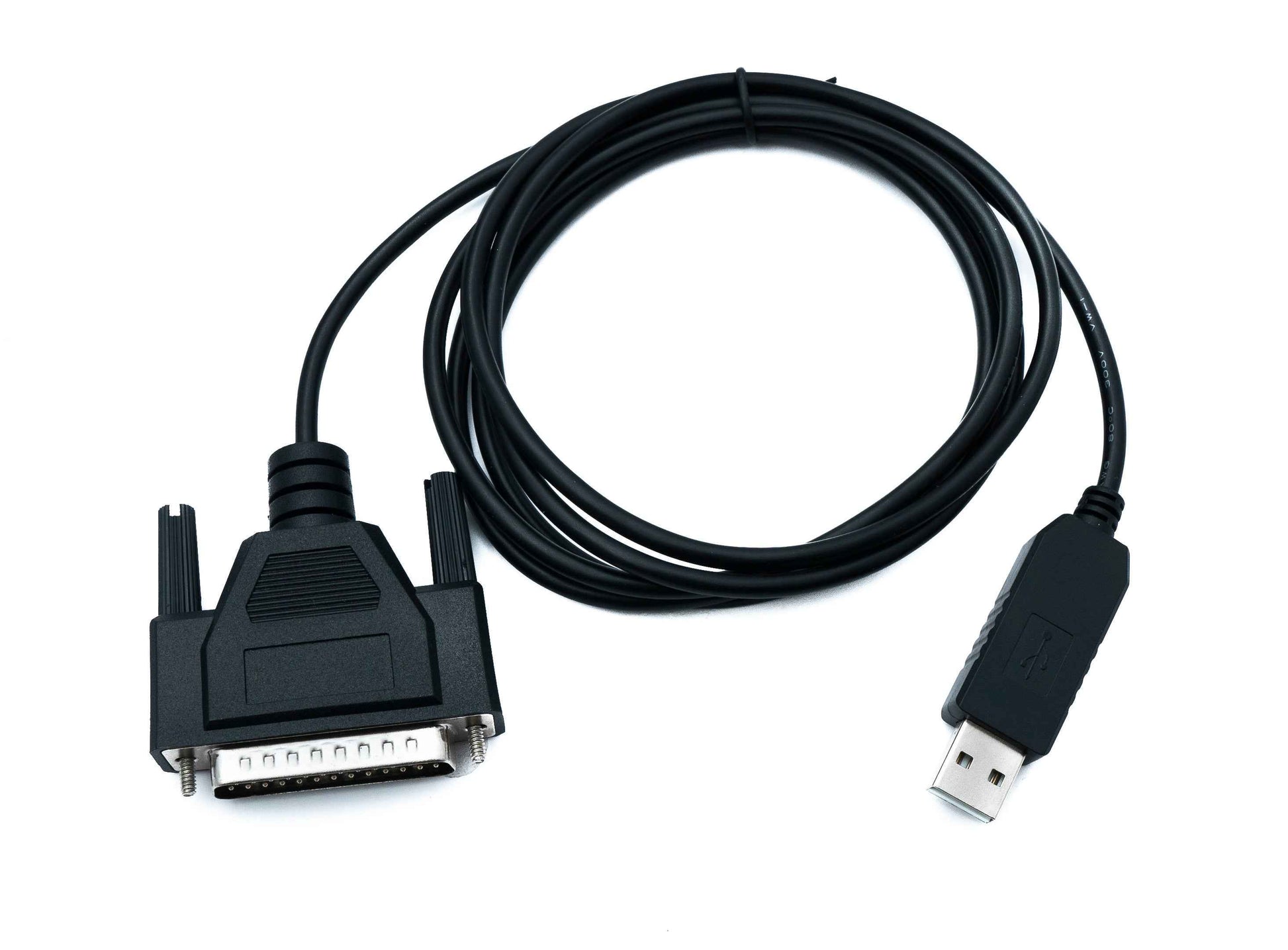 SYSTEM-S DB25 Kabel 180 cm RS232 IEEE 1248 Stecker zu USB 2.0 Typ A Stecker