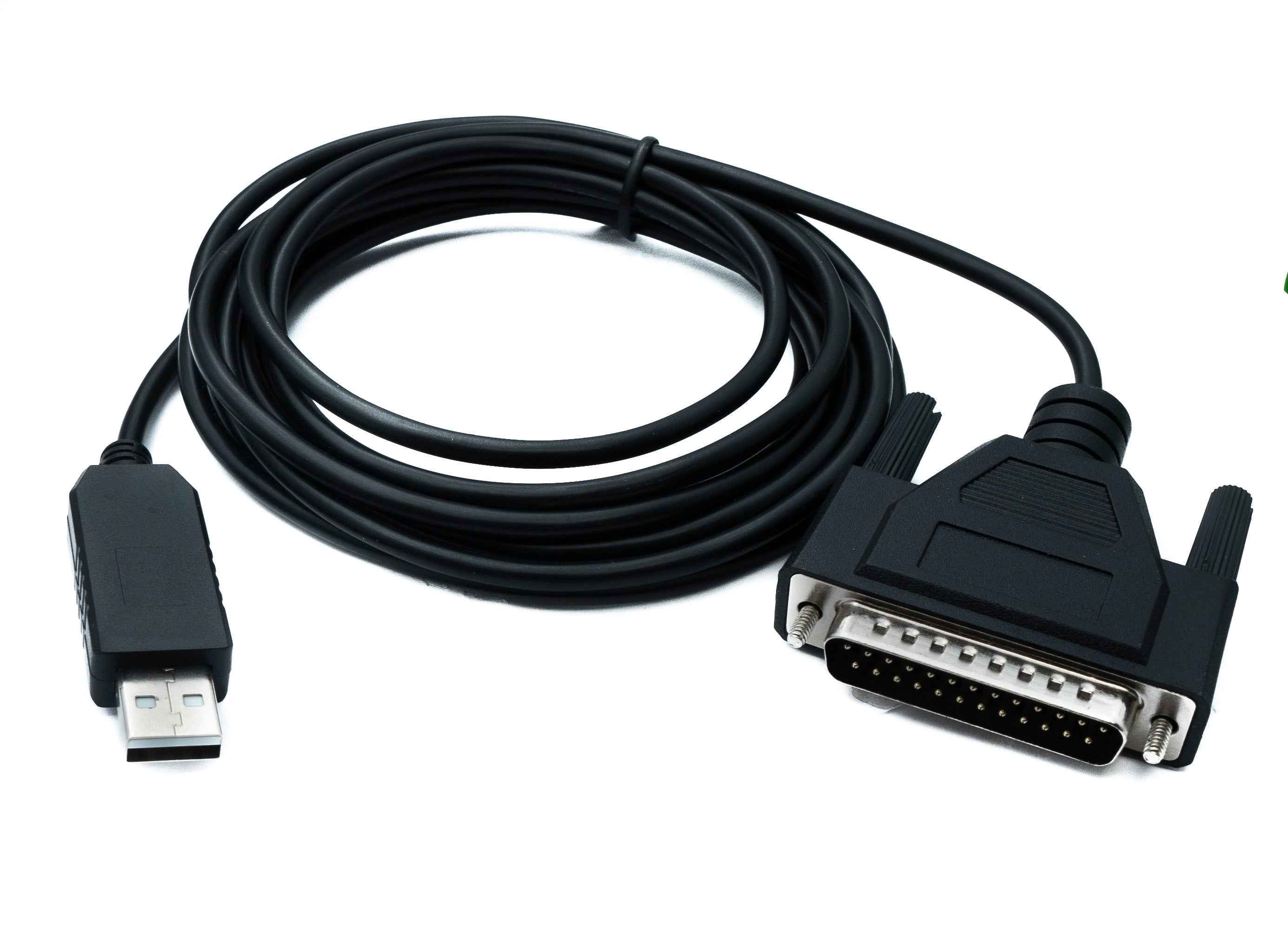 SYSTEM-S DB25 Kabel 3 m RS232 IEEE 1248 Stecker zu USB 2.0 Typ A Stecker