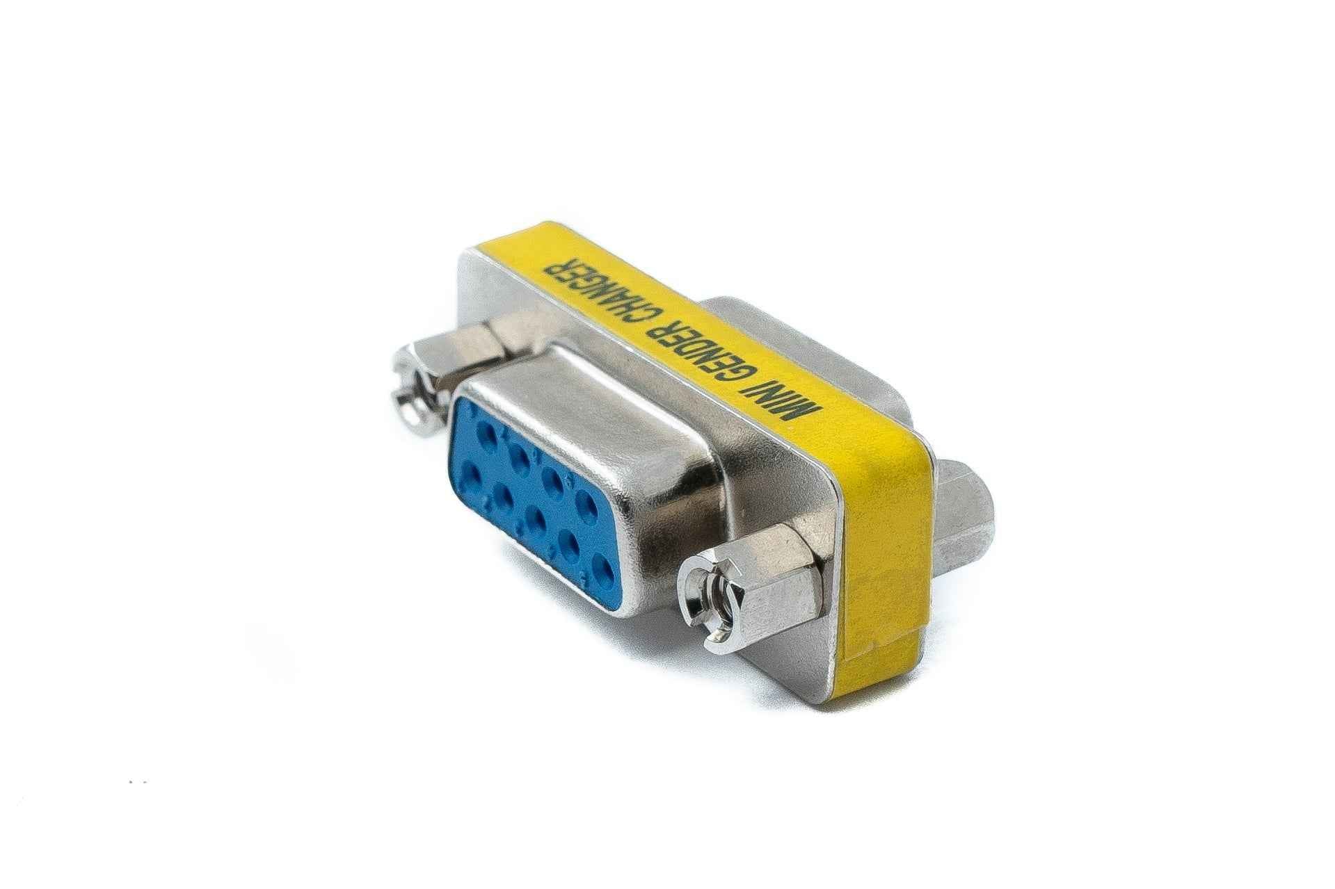 SYSTEM-S D Sub9 Adapter 9 Pin Buchse zu Buchse DB9 Kabel in Grau für RS232