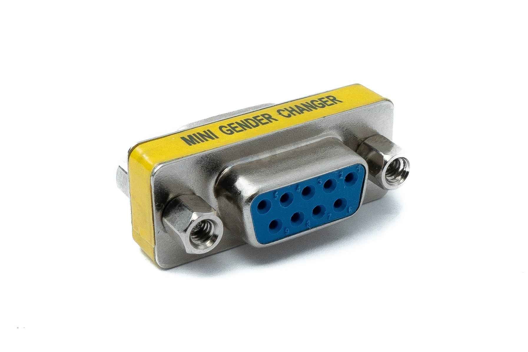 SYSTEM-S D Sub9 Adapter 9 Pin Buchse zu Buchse DB9 Kabel in Grau für RS232