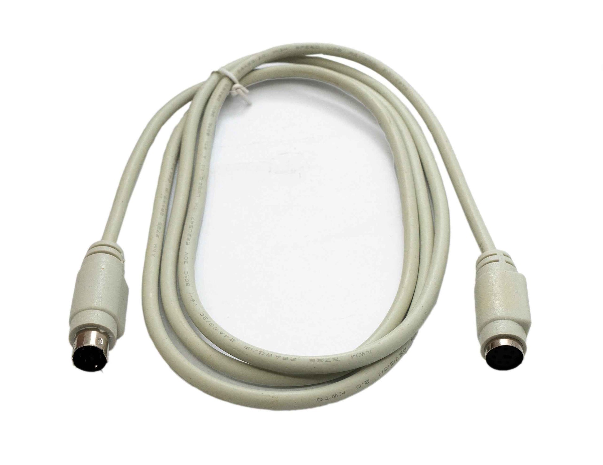 SYSTEM-S PS/2 Kabel 140 cm 6 PIN Stecker zu Buchse für Tastatur Barcode Scanner in Grau