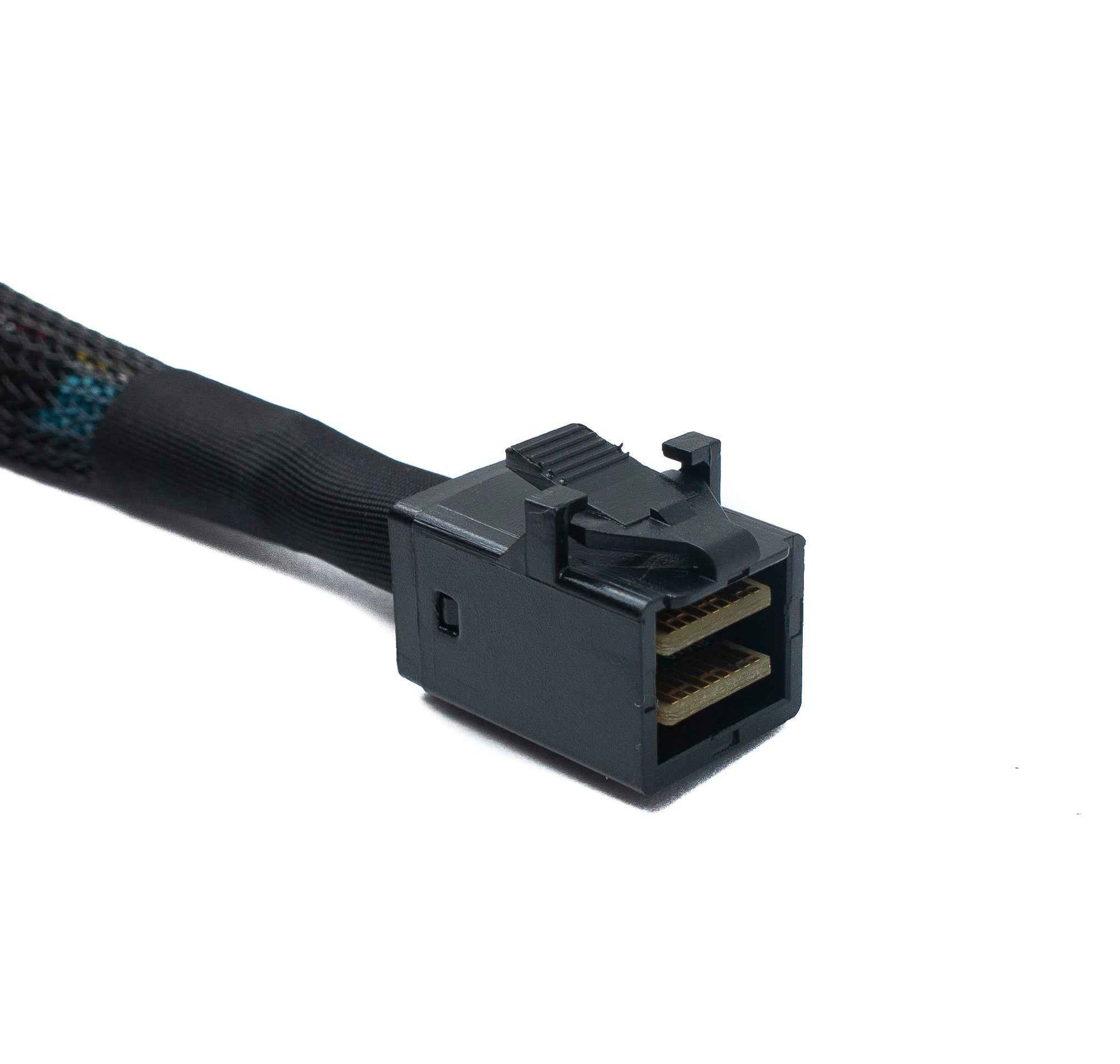 SYSTEM-S SFF-8643 Kabel 100 cm Mini SAS HD zu SFF-8087 Adapter für SSD Festplatte Motherboard