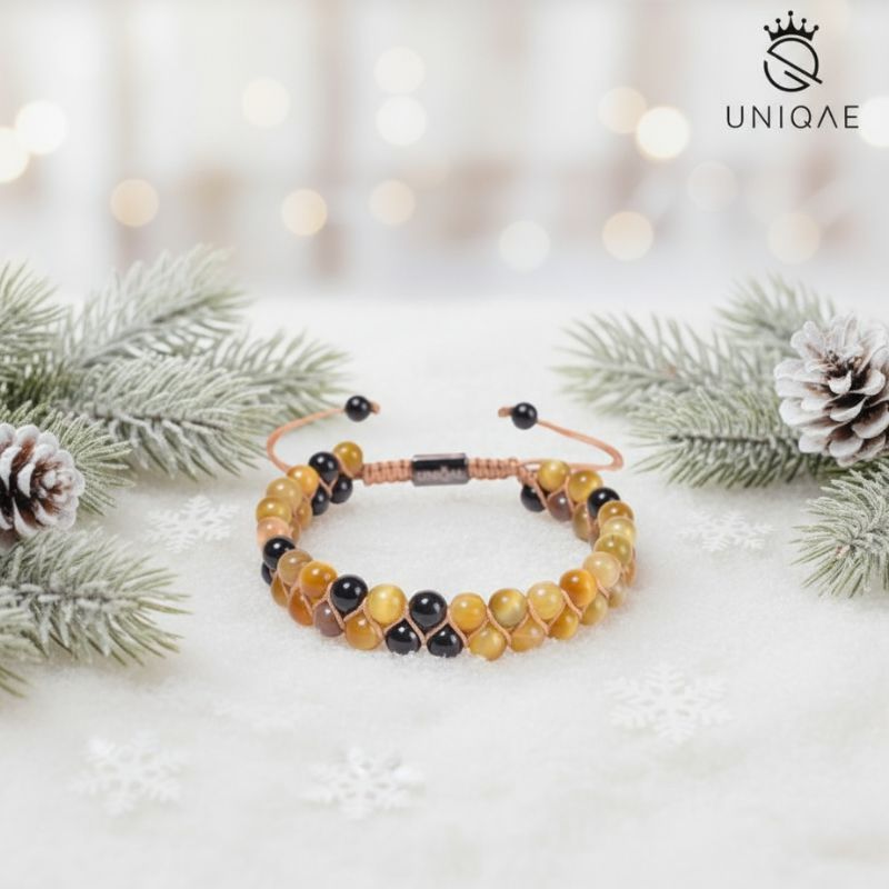 Perlenarmband Onyx und Achat 6mm - Eleganz für jeden Anlass - Bild 5