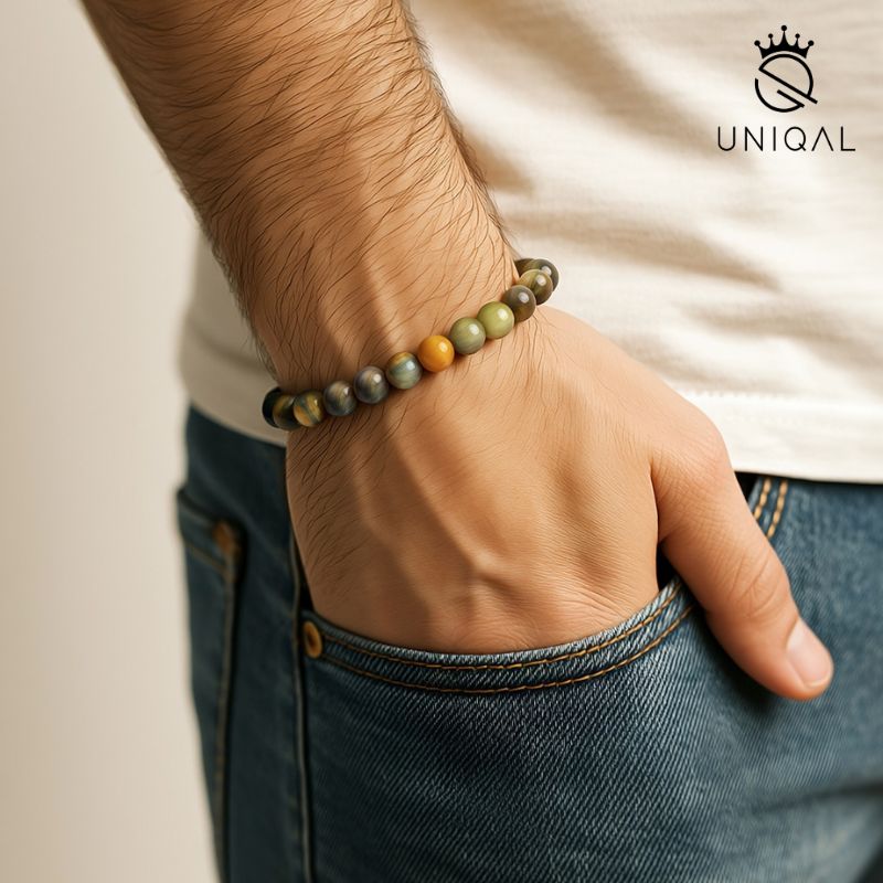 Perlenarmband Achat Mix 8mm - Mehrfarbiges Accessoire