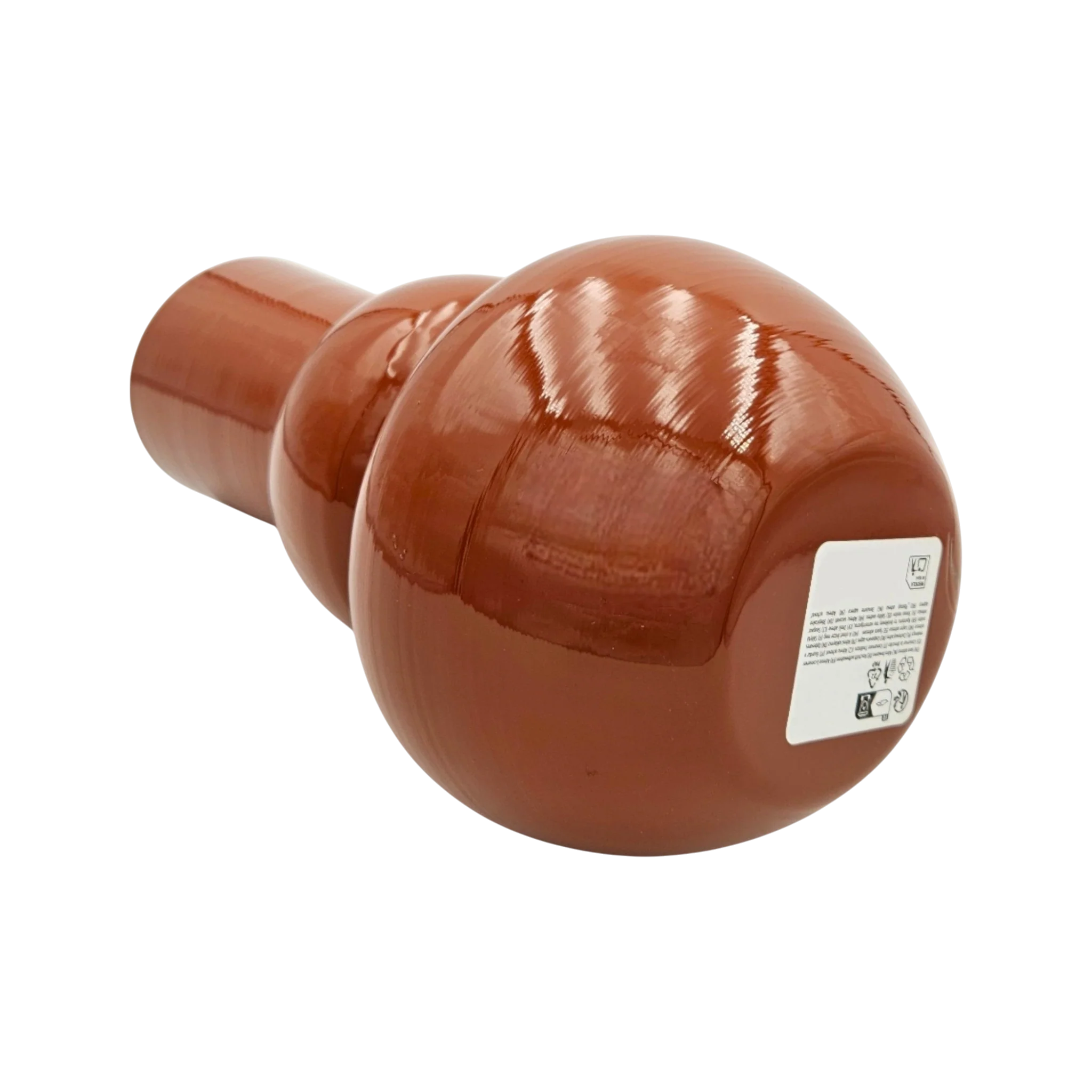 Vase aus Metall beige terrakotta 30x15 cm Blumenvase Dekovase | Miamonda