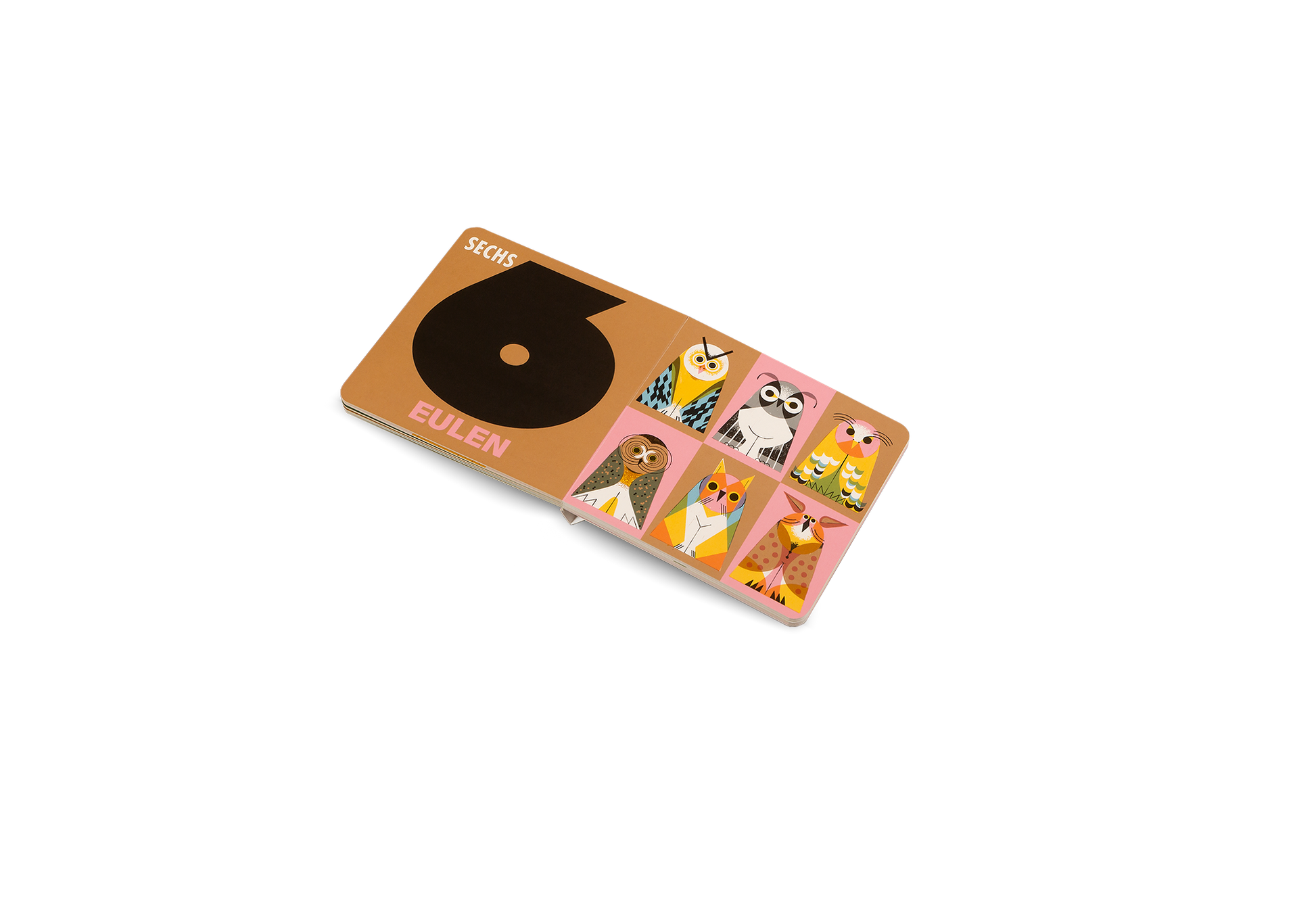 1 2 3 Wie viele Vögel? Bunte Vögel auf einem Spielbrett für Kinder