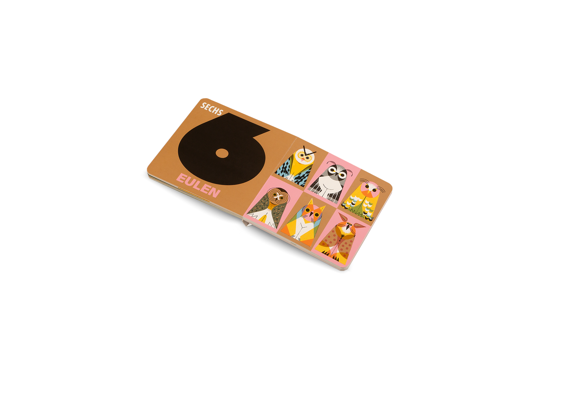 1 2 3 Wie viele Vögel? Bunte Vögel auf einem Spielbrett für Kinder