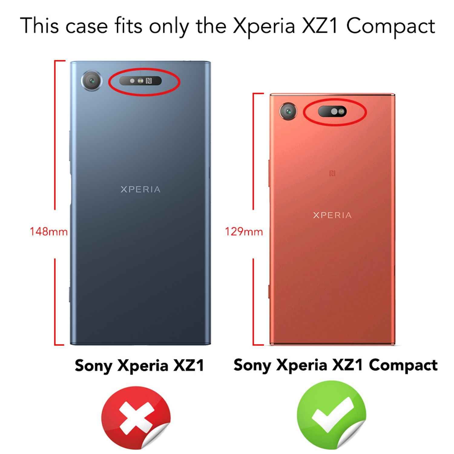 Sony Xperia XZ1 Compact Handy Hülle von NALIA, Silikon Case Cover, Dünner Schutz